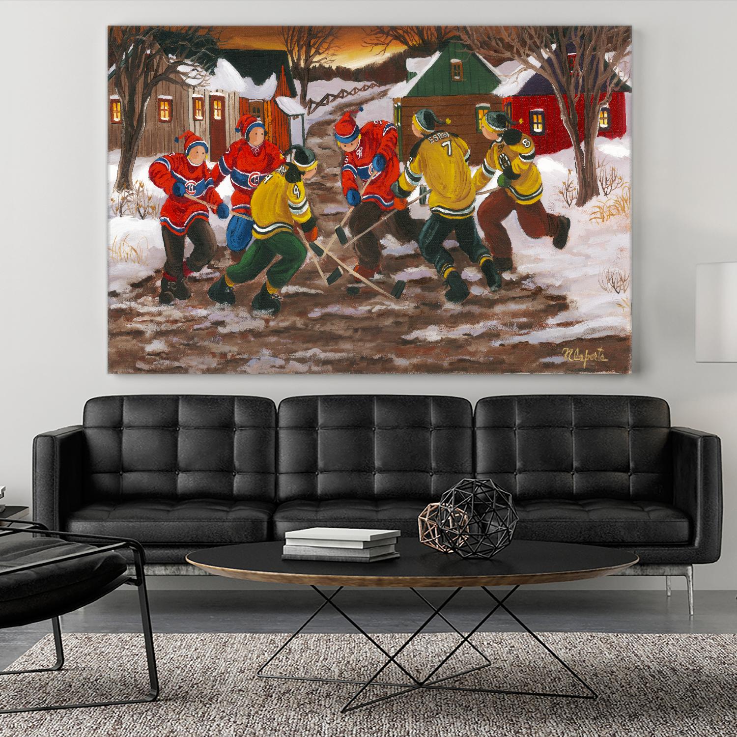 Jusqu'au printemps by Nicole Laporte on GIANT ART - yellow winter scenes