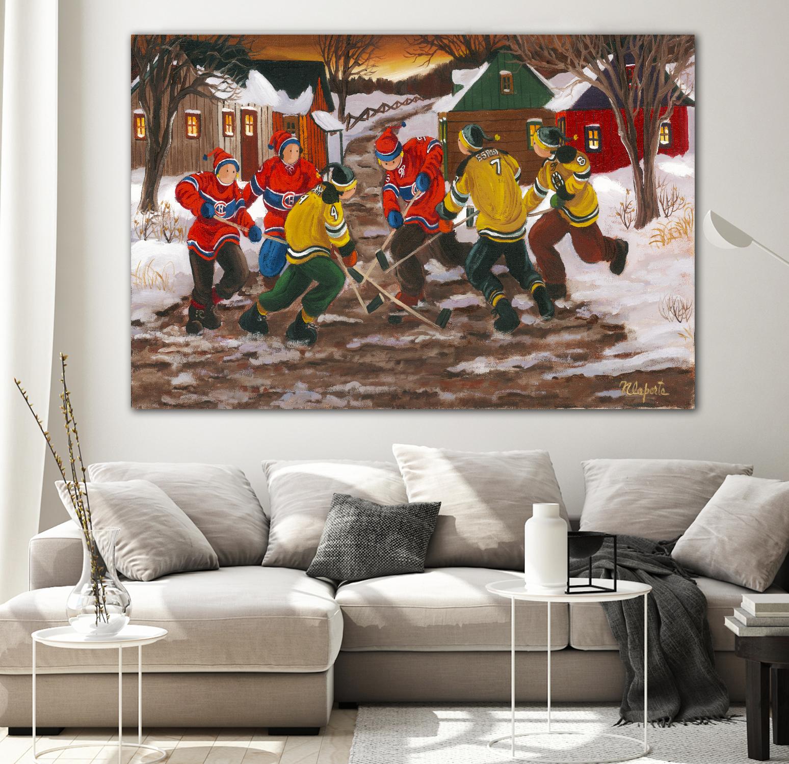 Jusqu'au printemps by Nicole Laporte on GIANT ART - yellow winter scenes