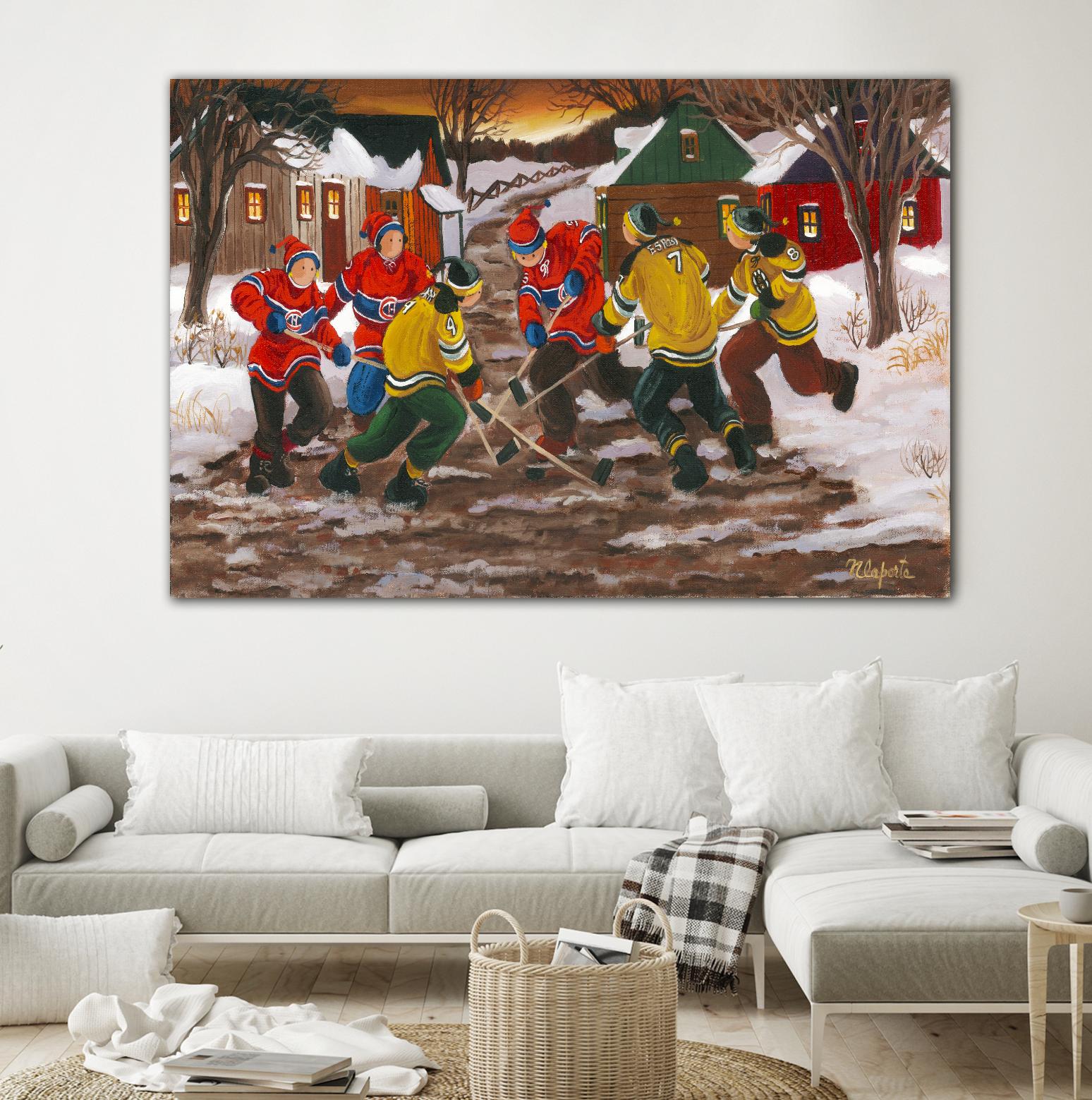 Jusqu'au printemps by Nicole Laporte on GIANT ART - yellow winter scenes