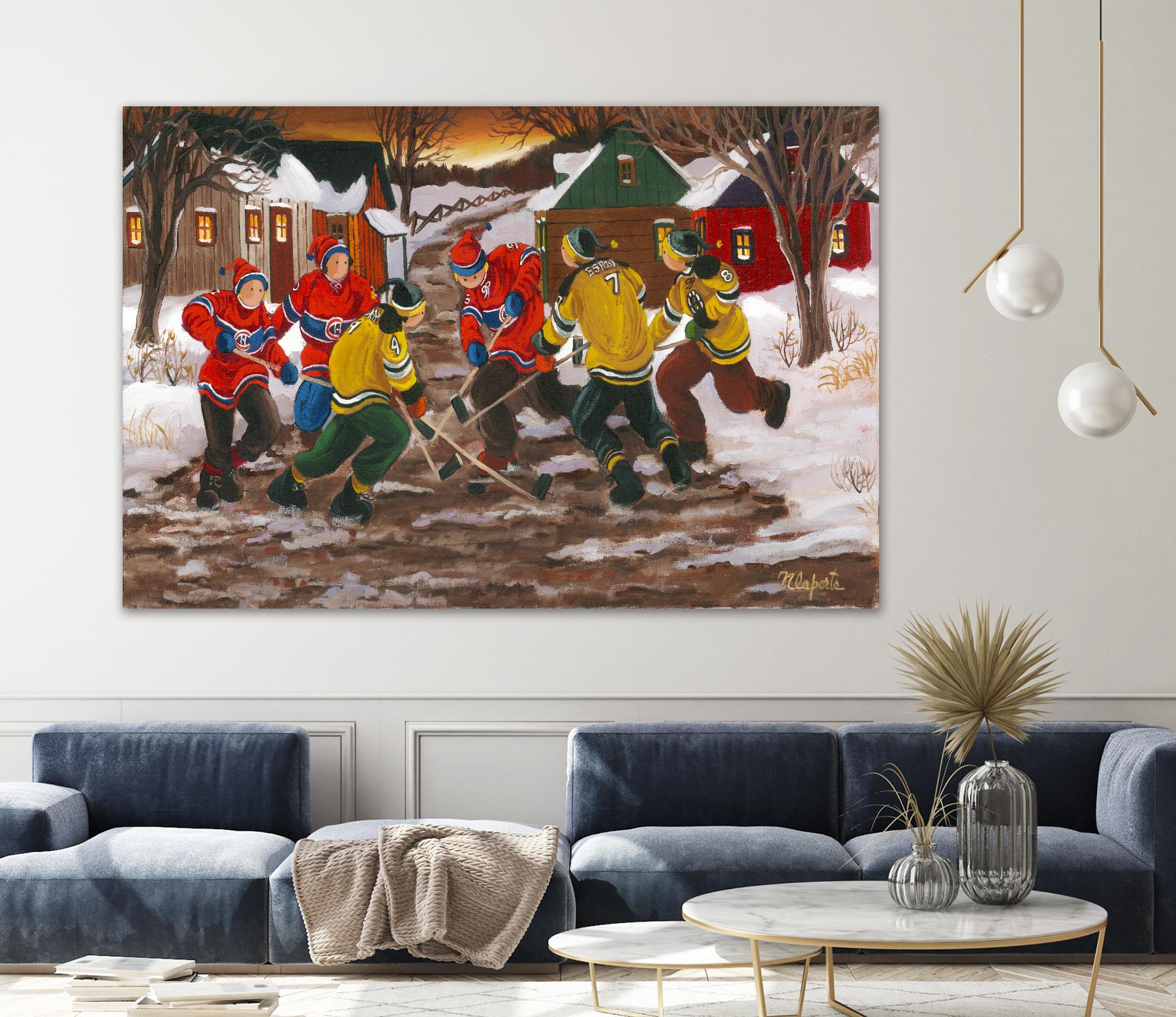 Jusqu'au printemps by Nicole Laporte on GIANT ART - yellow winter scenes