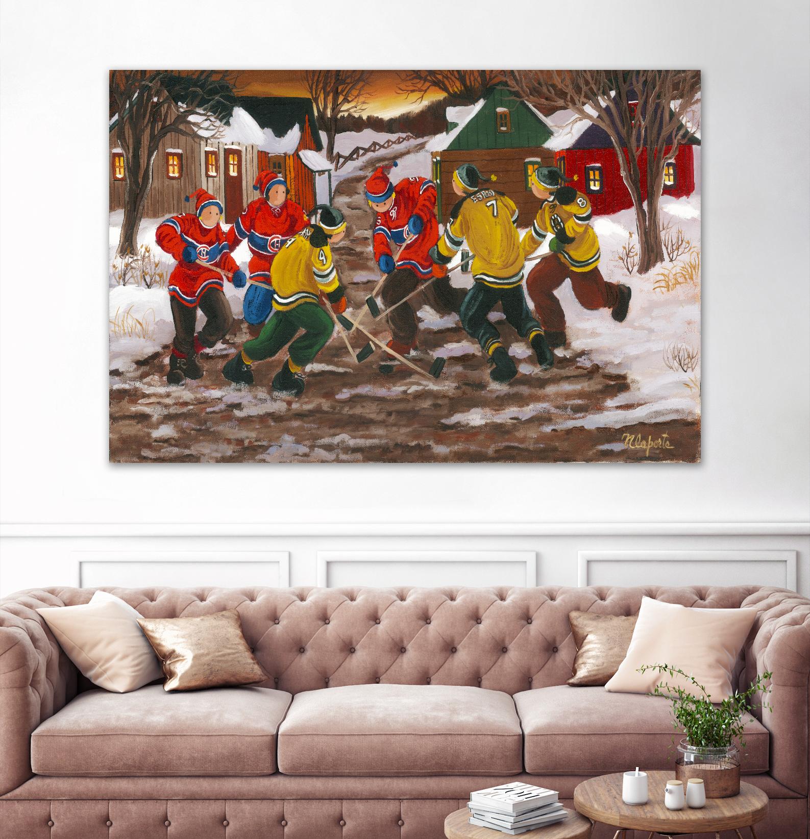 Jusqu'au printemps by Nicole Laporte on GIANT ART - yellow winter scenes