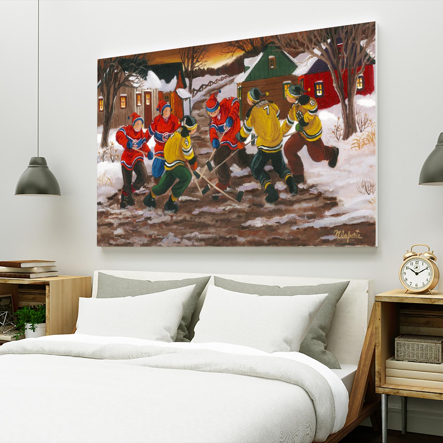 Jusqu'au printemps by Nicole Laporte on GIANT ART - yellow winter scenes