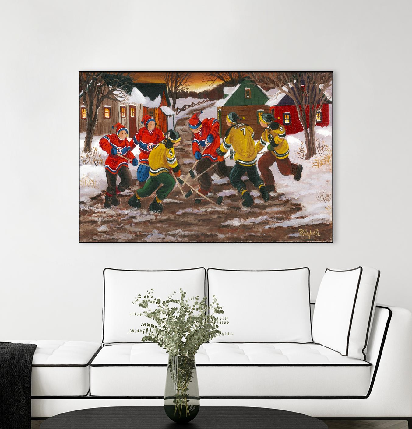 Jusqu'au printemps by Nicole Laporte on GIANT ART - yellow winter scenes