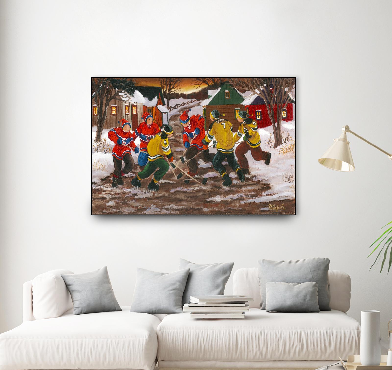 Jusqu'au printemps by Nicole Laporte on GIANT ART - yellow winter scenes