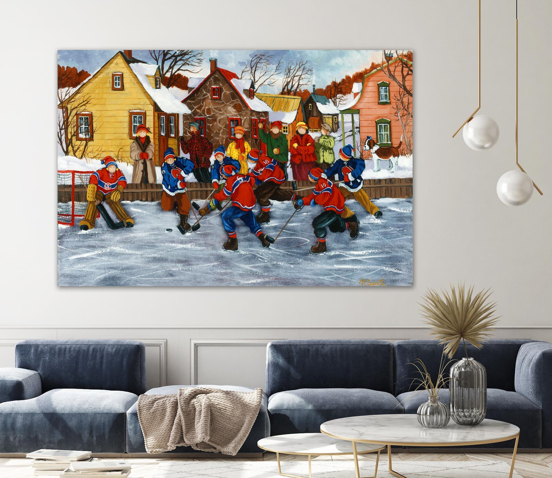 On compte sur toi #5 by Nicole Laporte on GIANT ART - yellow winter scenes