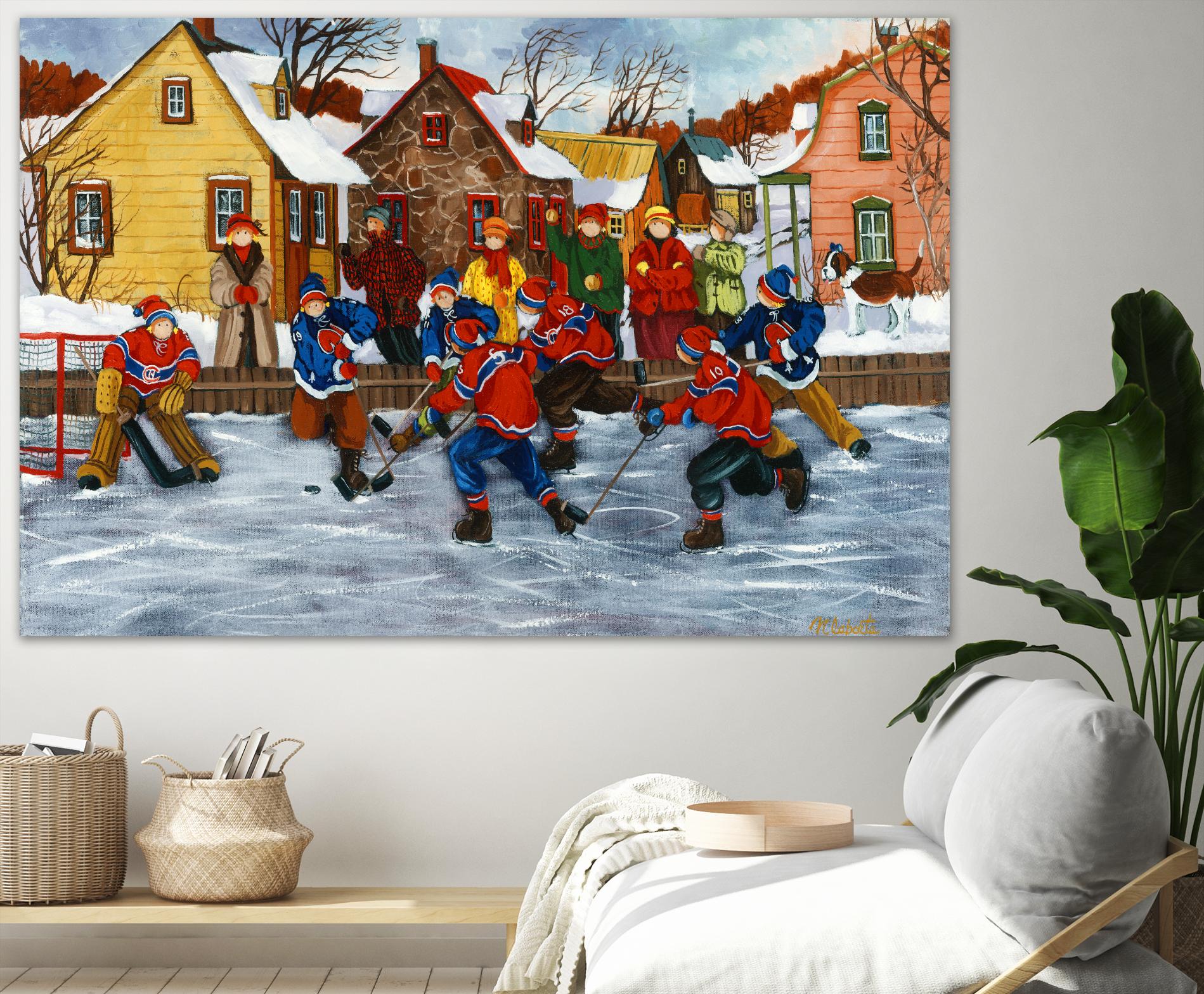 On compte sur toi #5 by Nicole Laporte on GIANT ART - yellow winter scenes