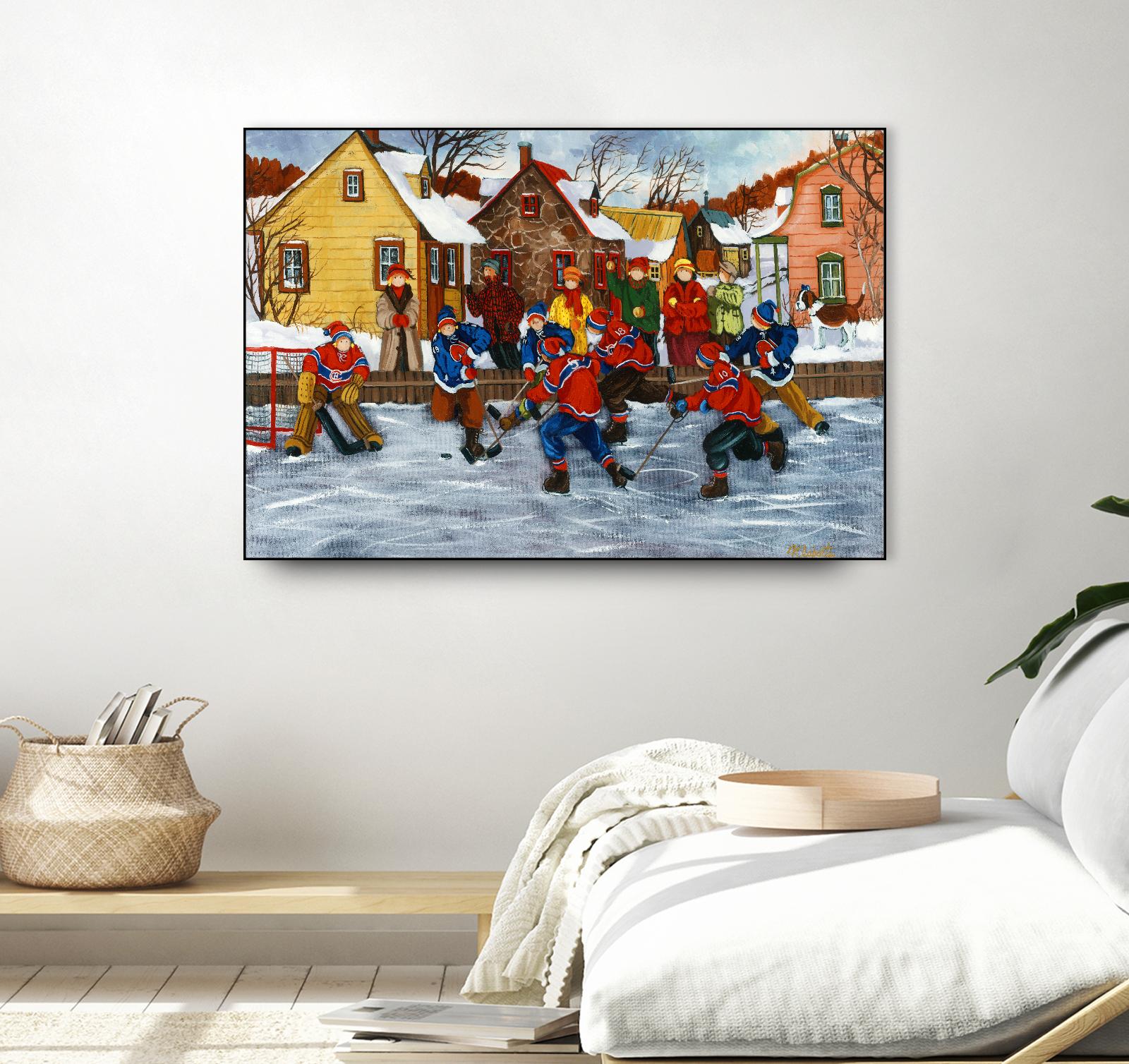 On compte sur toi #5 by Nicole Laporte on GIANT ART - yellow winter scenes