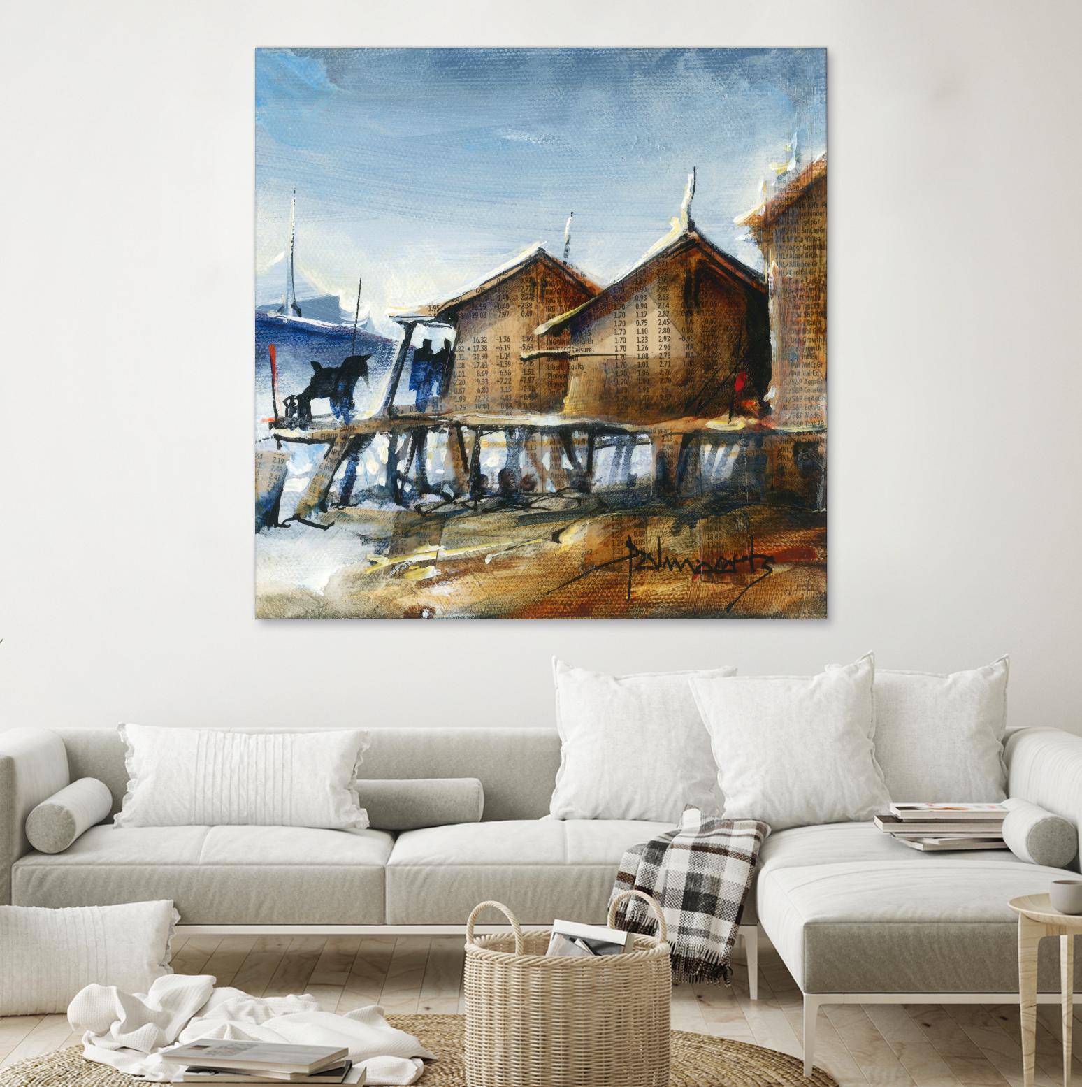 Drapeau rouge by Roland Palmaerts on GIANT ART - brown nautical