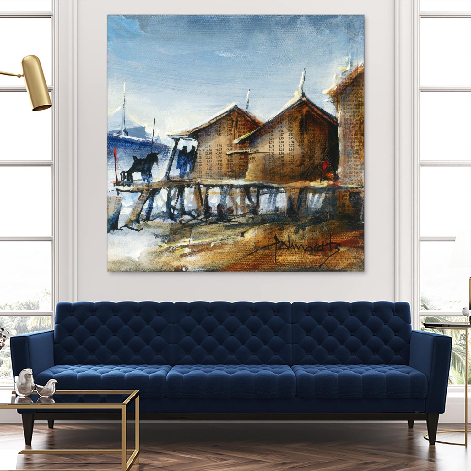 Drapeau rouge by Roland Palmaerts on GIANT ART - brown nautical