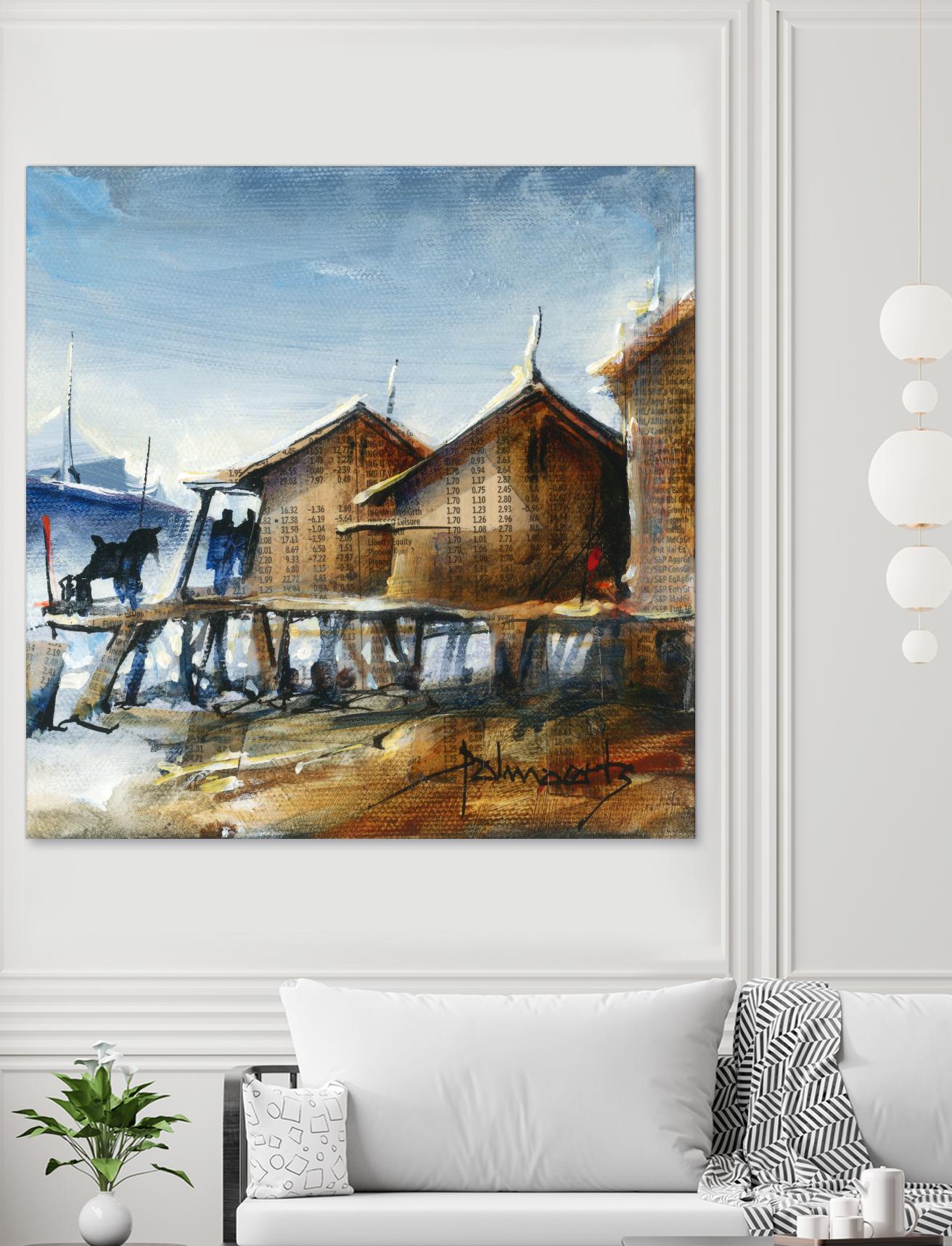 Drapeau rouge by Roland Palmaerts on GIANT ART - brown nautical