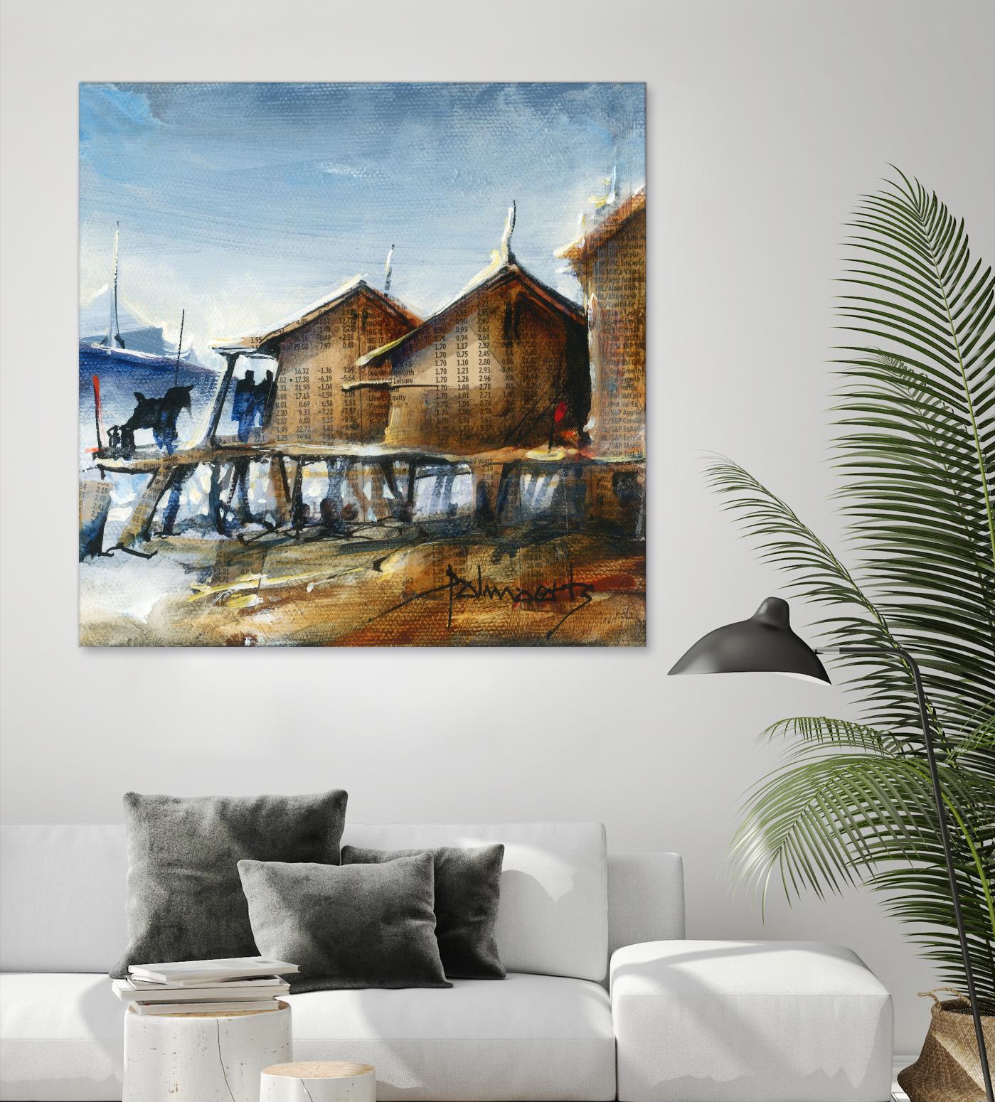 Drapeau rouge by Roland Palmaerts on GIANT ART - brown nautical