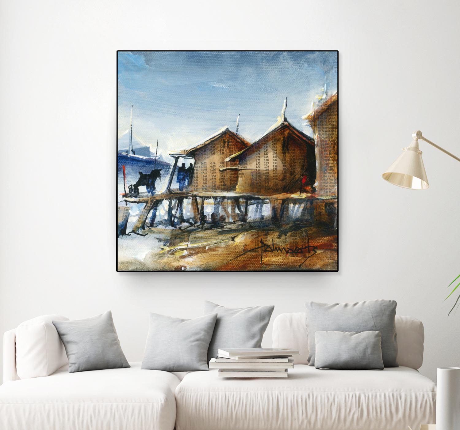 Drapeau rouge by Roland Palmaerts on GIANT ART - brown nautical