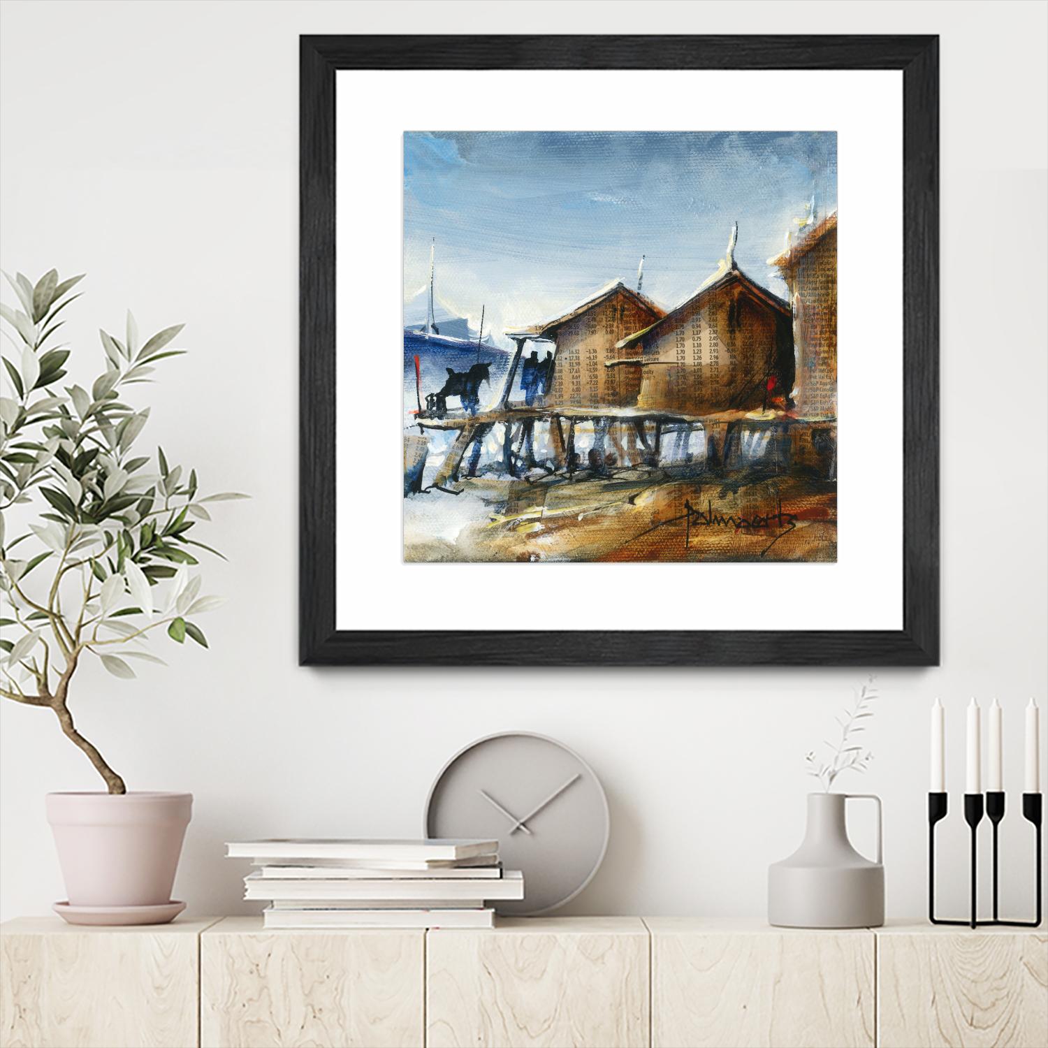 Drapeau rouge by Roland Palmaerts on GIANT ART - brown nautical