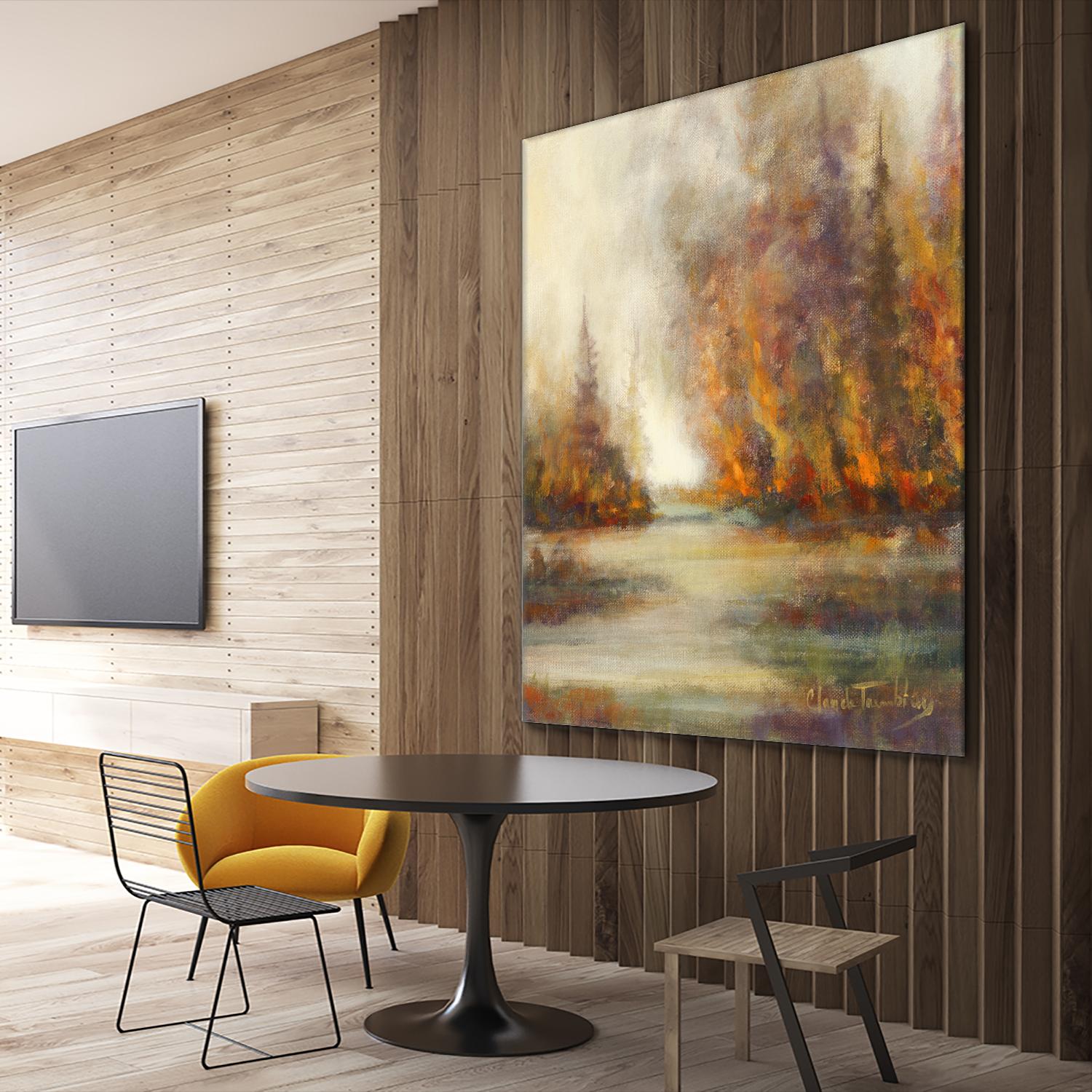 Un temps pour chaque chose by Claude Tremblay on GIANT ART - purple trees