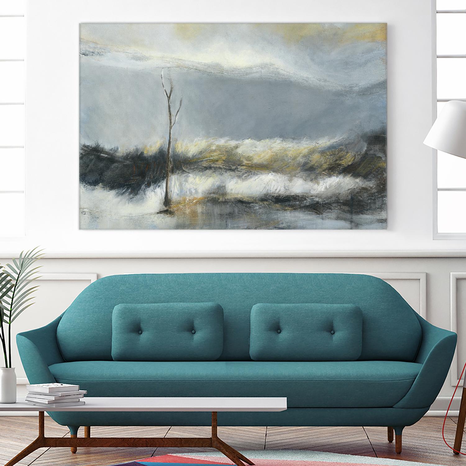 Lumière Vespérale III by Kathleen Cloutier on GIANT ART - yellow abstract