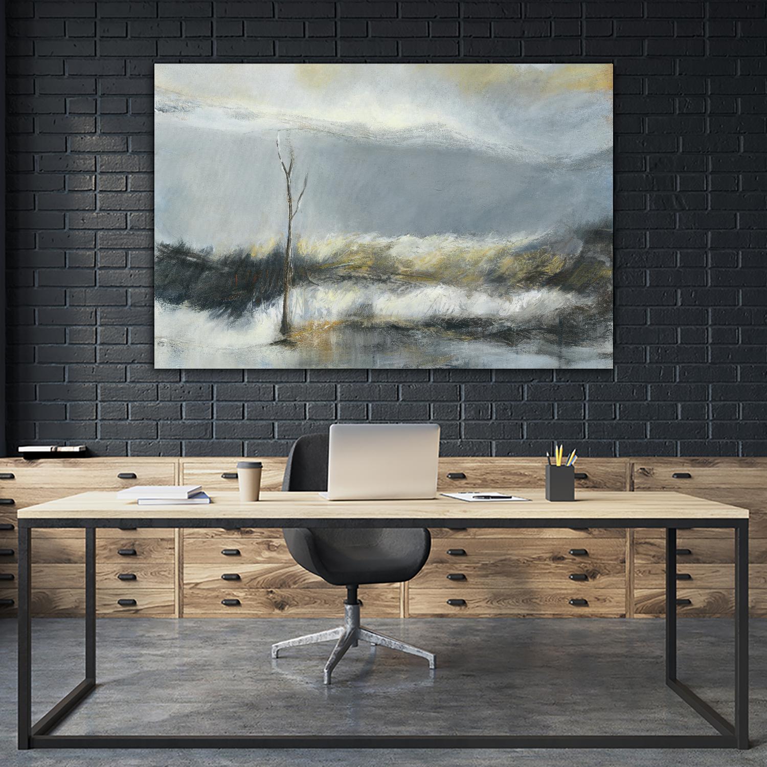 Lumière Vespérale III by Kathleen Cloutier on GIANT ART - yellow abstract