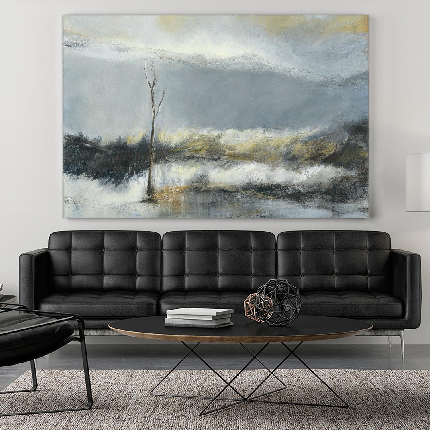 Lumière Vespérale III by Kathleen Cloutier on GIANT ART - yellow abstract