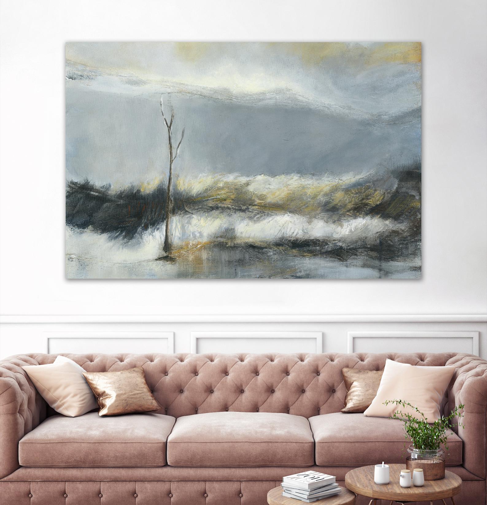 Lumière Vespérale III by Kathleen Cloutier on GIANT ART - yellow abstract