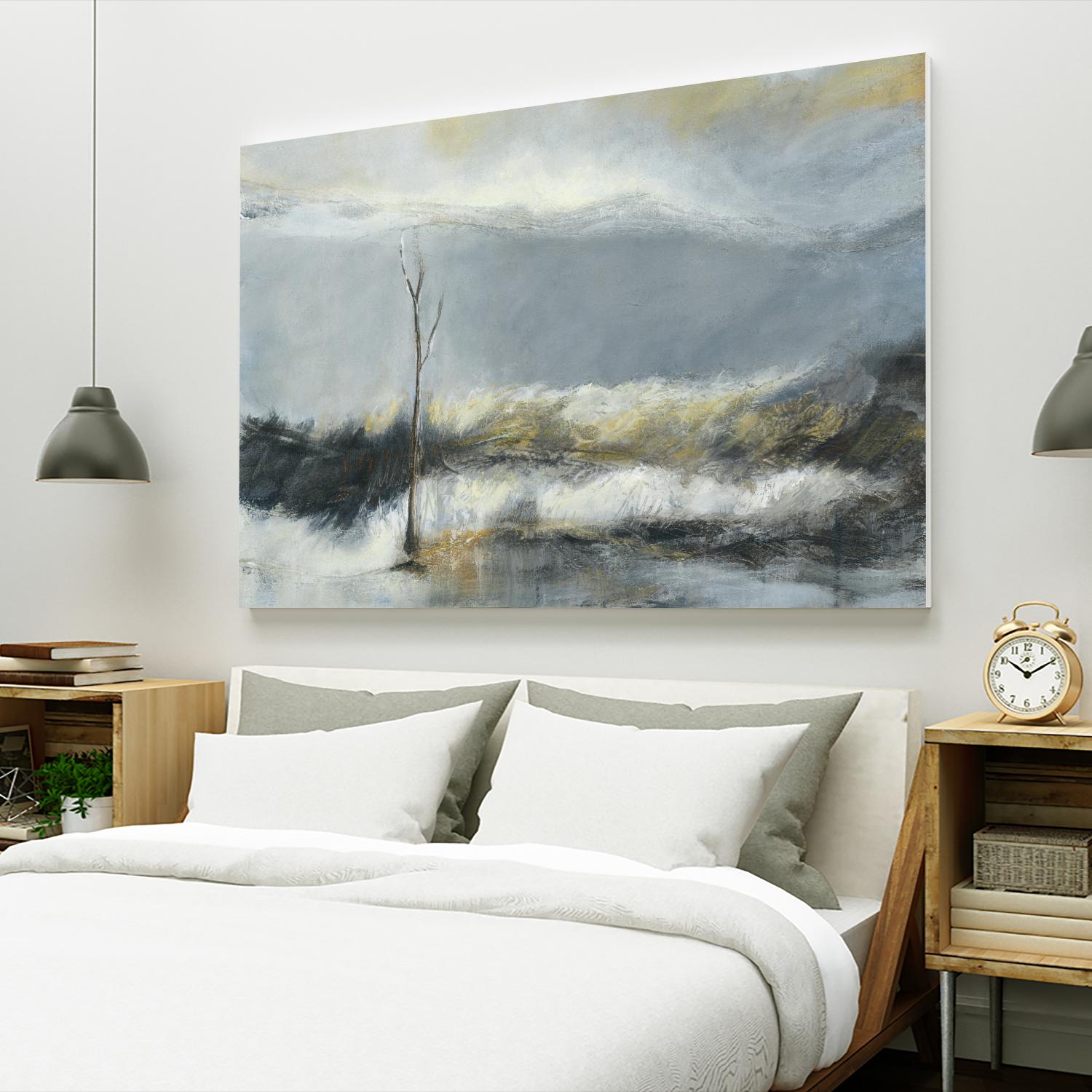 Lumière Vespérale III by Kathleen Cloutier on GIANT ART - yellow abstract