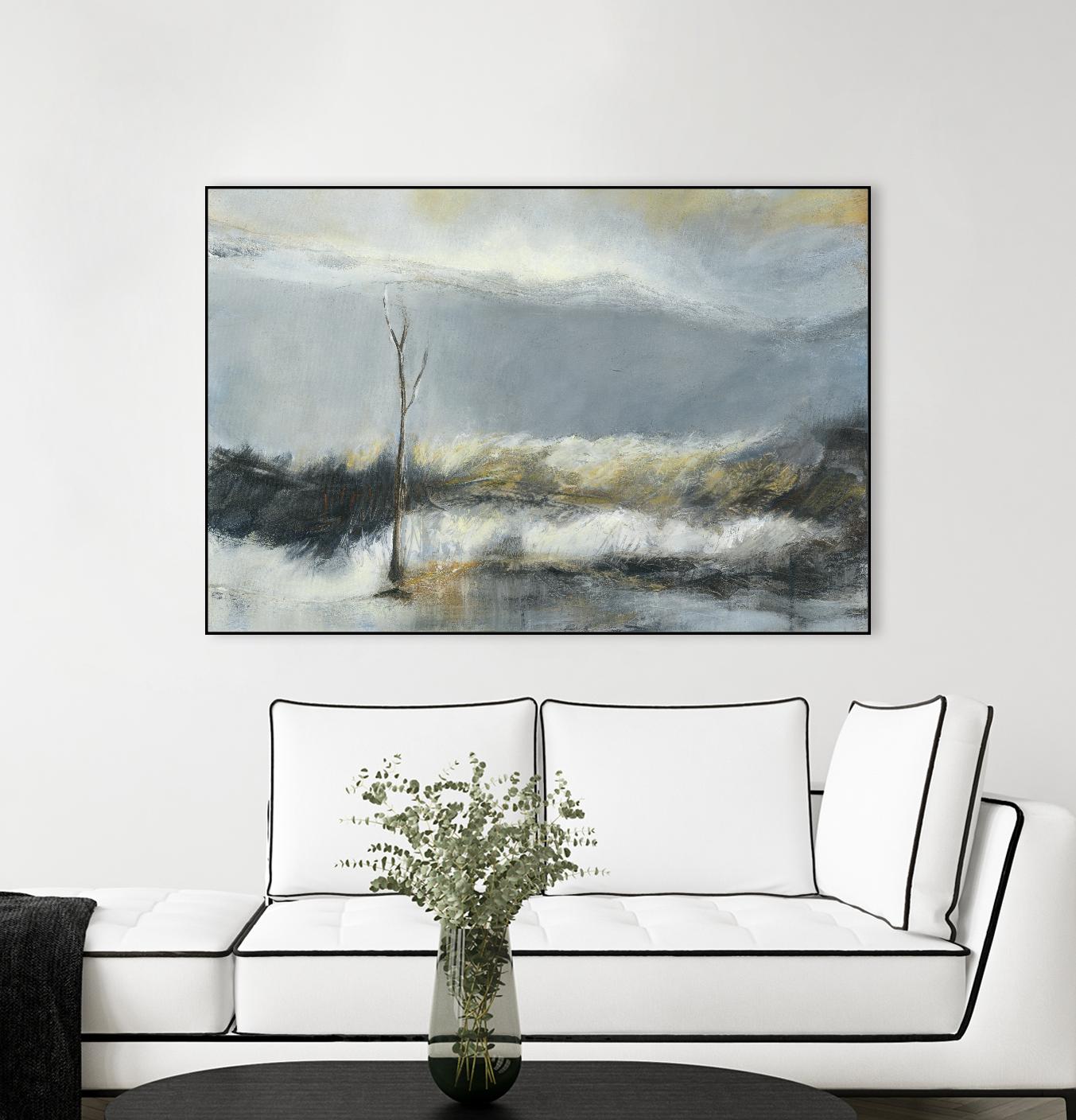 Lumière Vespérale III by Kathleen Cloutier on GIANT ART - yellow abstract