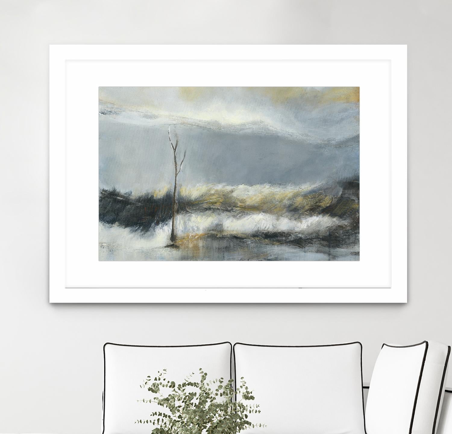 Lumière Vespérale III by Kathleen Cloutier on GIANT ART - yellow abstract