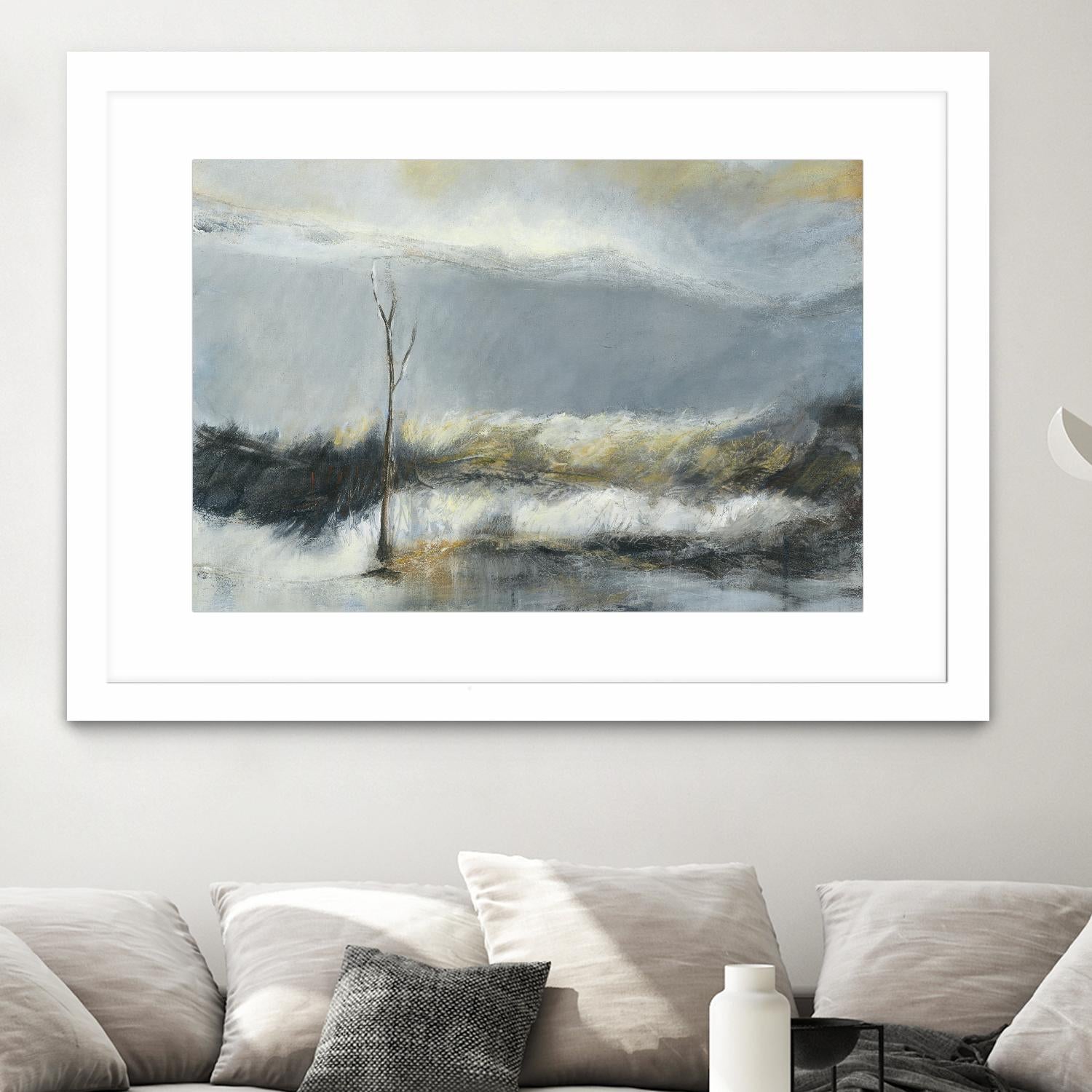 Lumière Vespérale III by Kathleen Cloutier on GIANT ART - yellow abstract