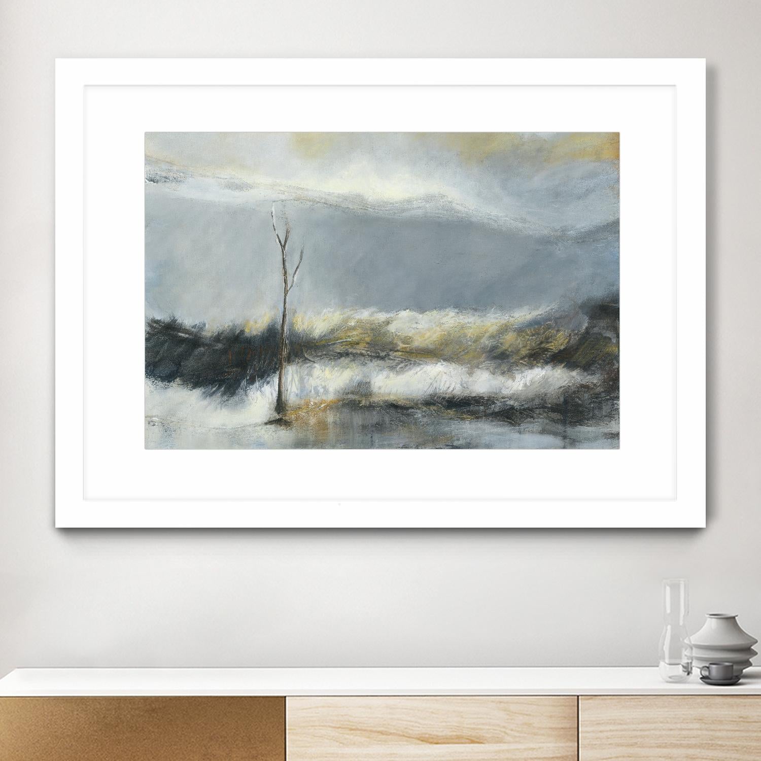 Lumière Vespérale III by Kathleen Cloutier on GIANT ART - yellow abstract