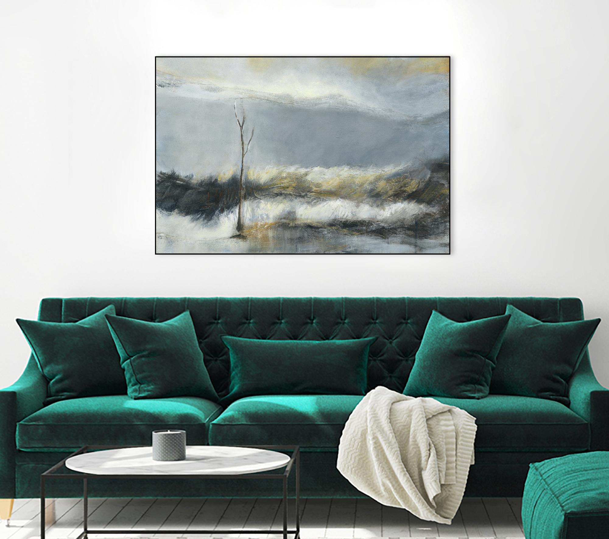 Lumière Vespérale III by Kathleen Cloutier on GIANT ART - yellow abstract