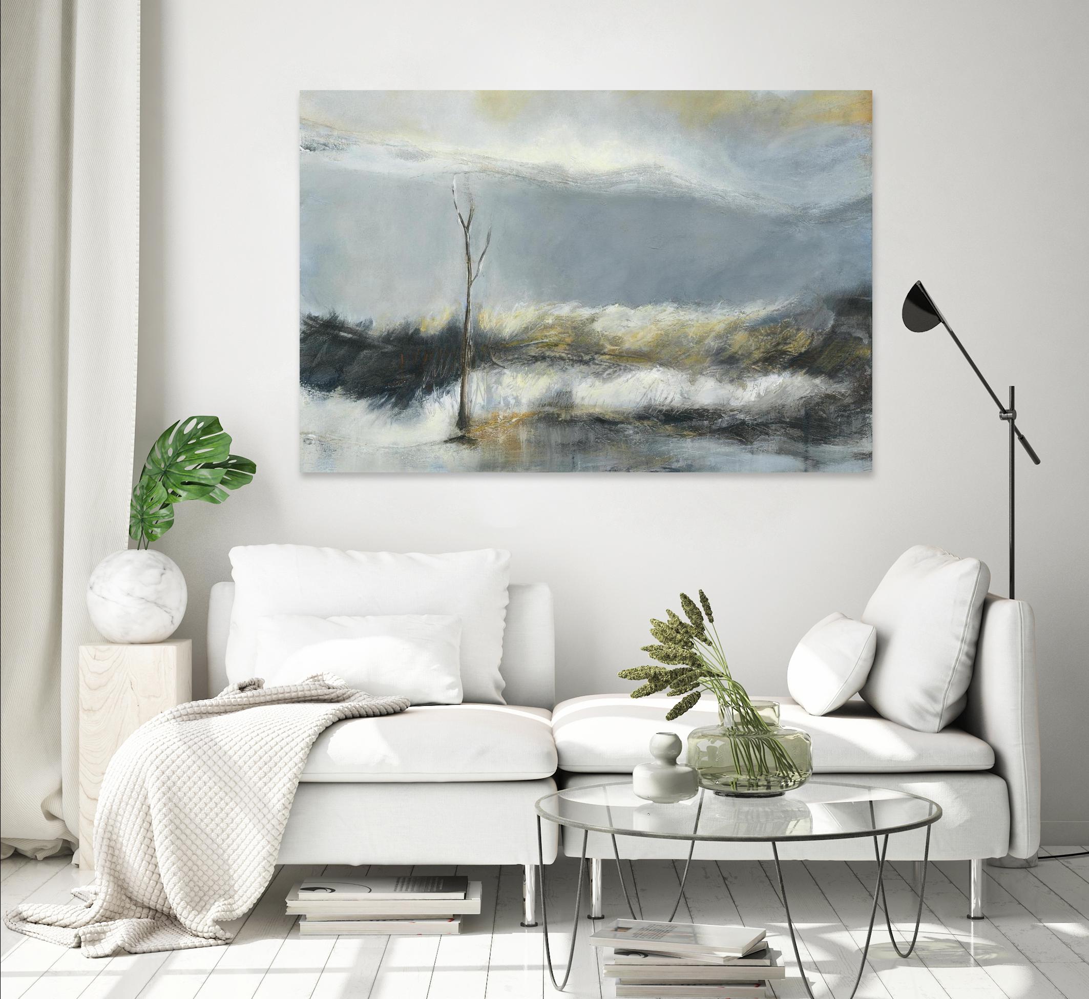 Lumière Vespérale III by Kathleen Cloutier on GIANT ART - yellow abstract