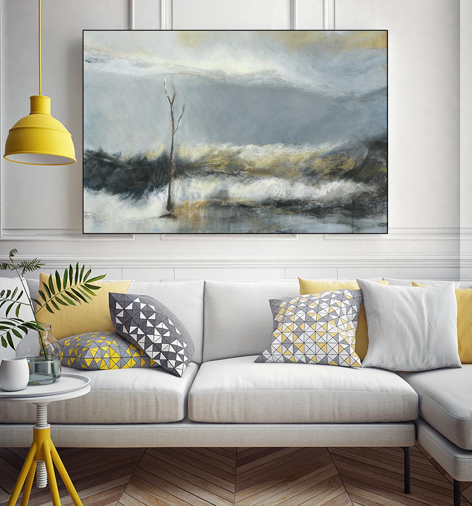 Lumière Vespérale III by Kathleen Cloutier on GIANT ART - yellow abstract