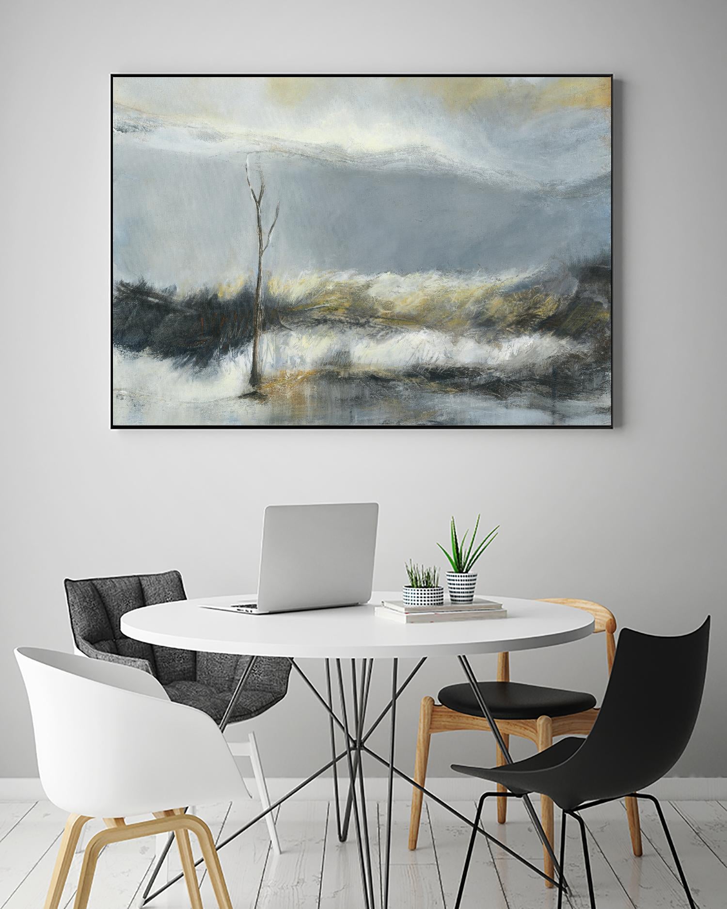 Lumière Vespérale III by Kathleen Cloutier on GIANT ART - yellow abstract