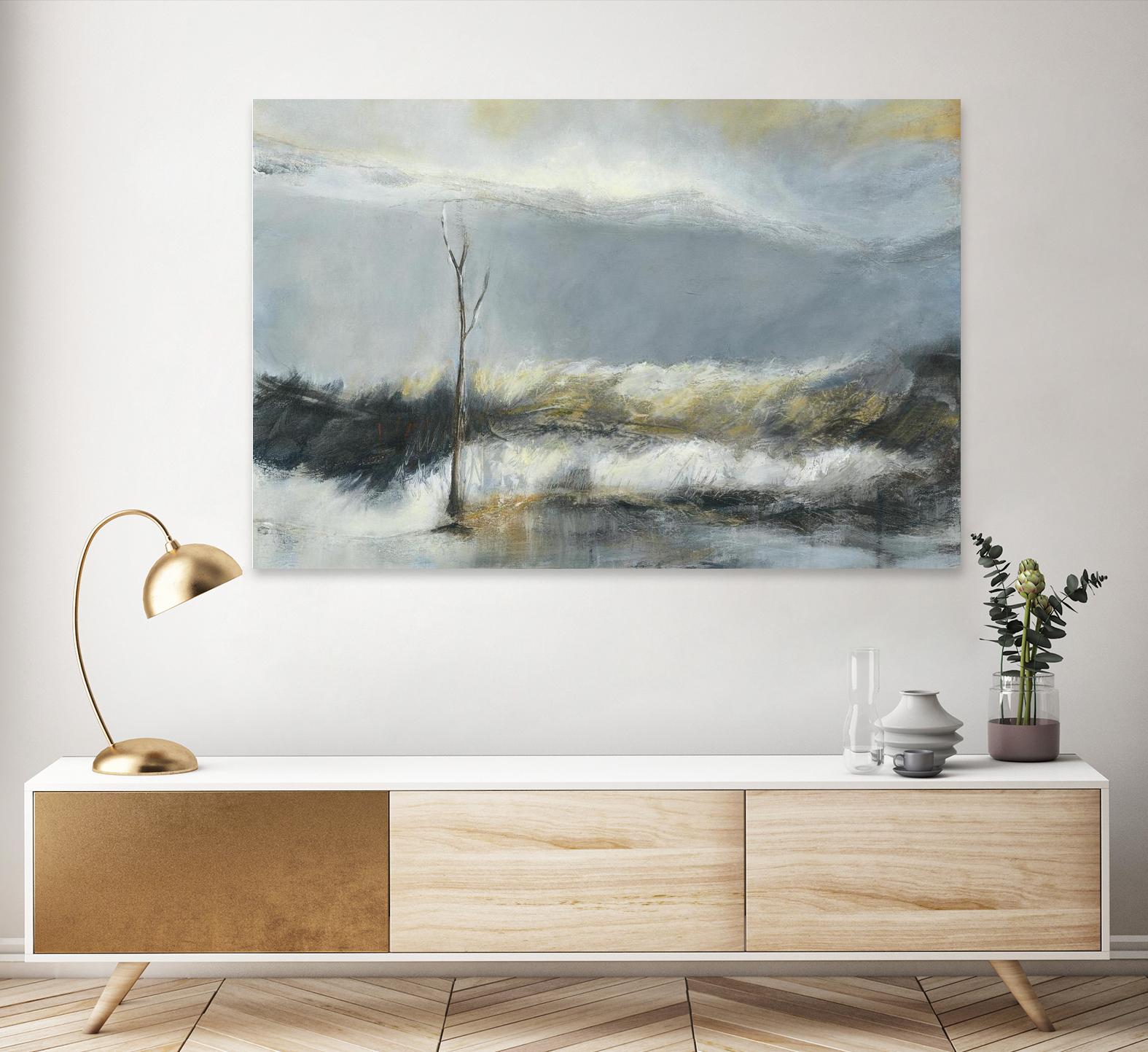 Lumière Vespérale III by Kathleen Cloutier on GIANT ART - yellow abstract