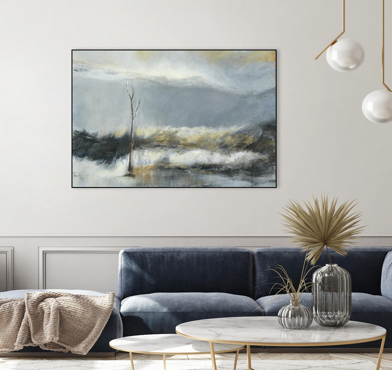 Lumière Vespérale III by Kathleen Cloutier on GIANT ART - yellow abstract