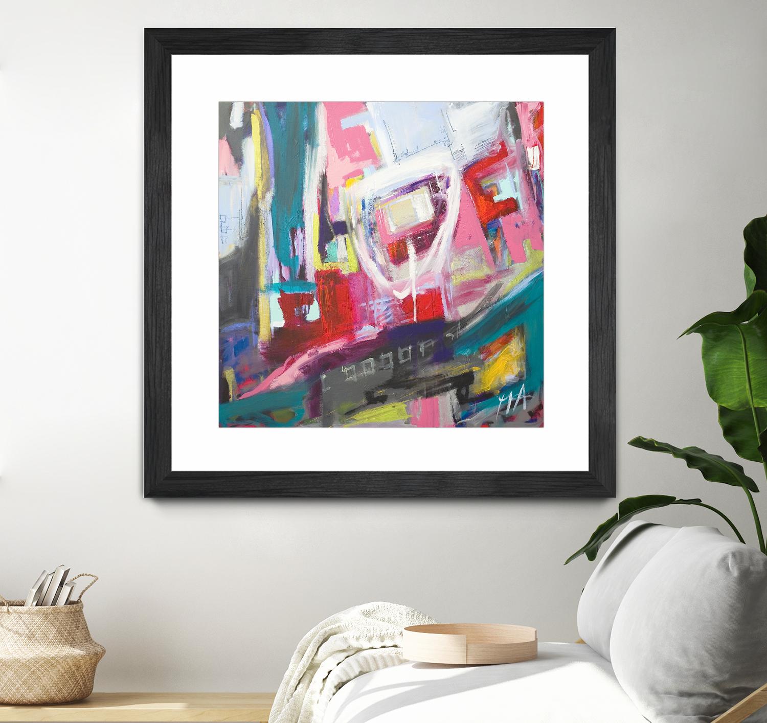Chaos City II by Marc Archambault on GIANT ART - pink abstract