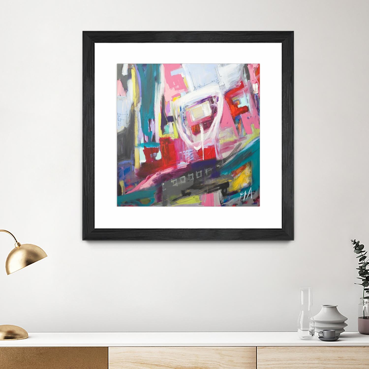 Chaos City II by Marc Archambault on GIANT ART - pink abstract