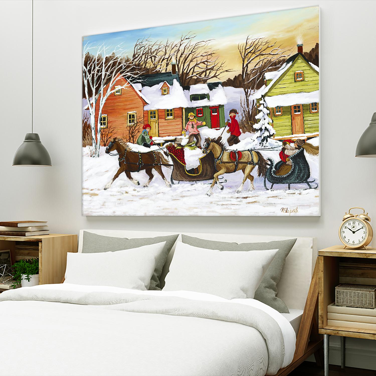 Premier arrivé by Nicole Laporte on GIANT ART - red winter scenes