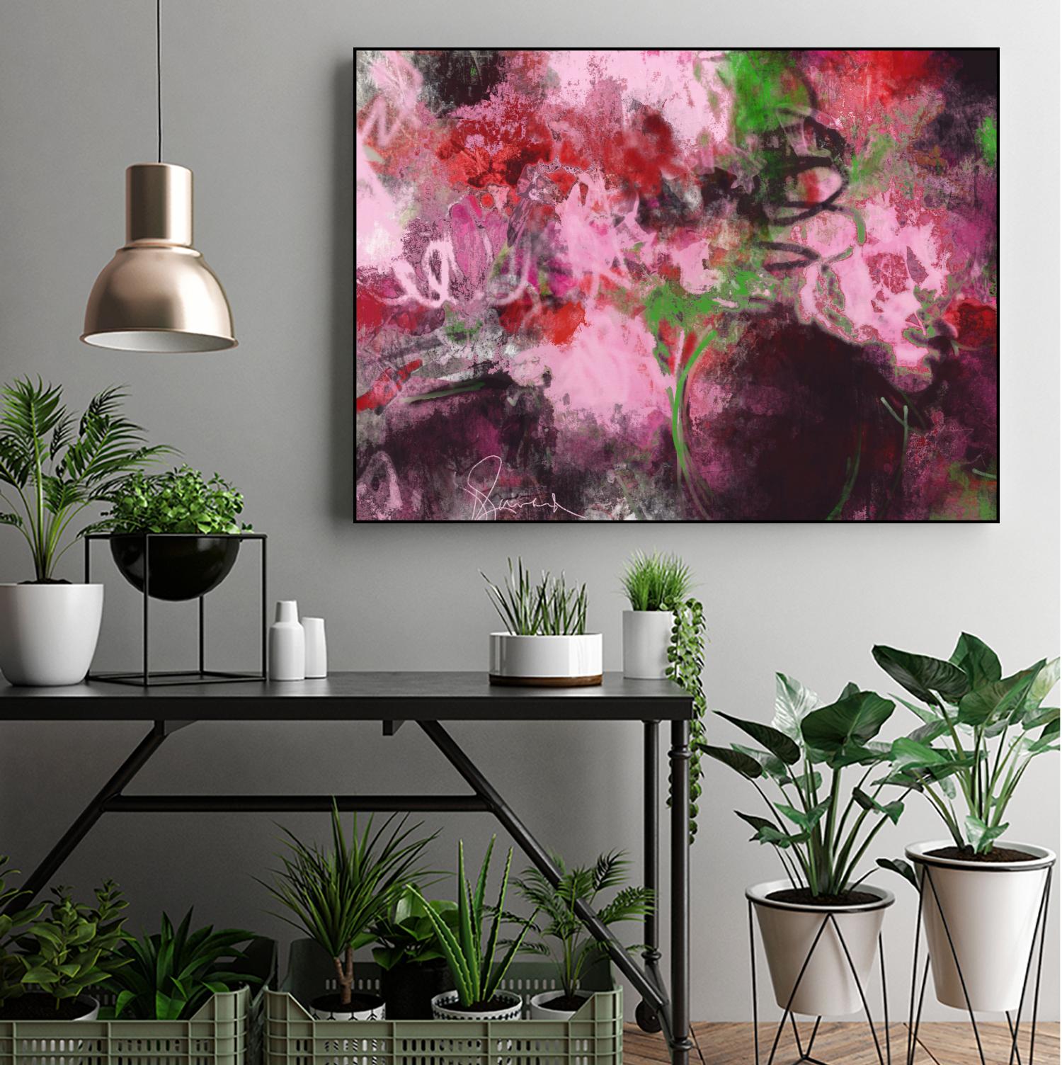 Yours softly by Doris Savard on GIANT ART - red abstract