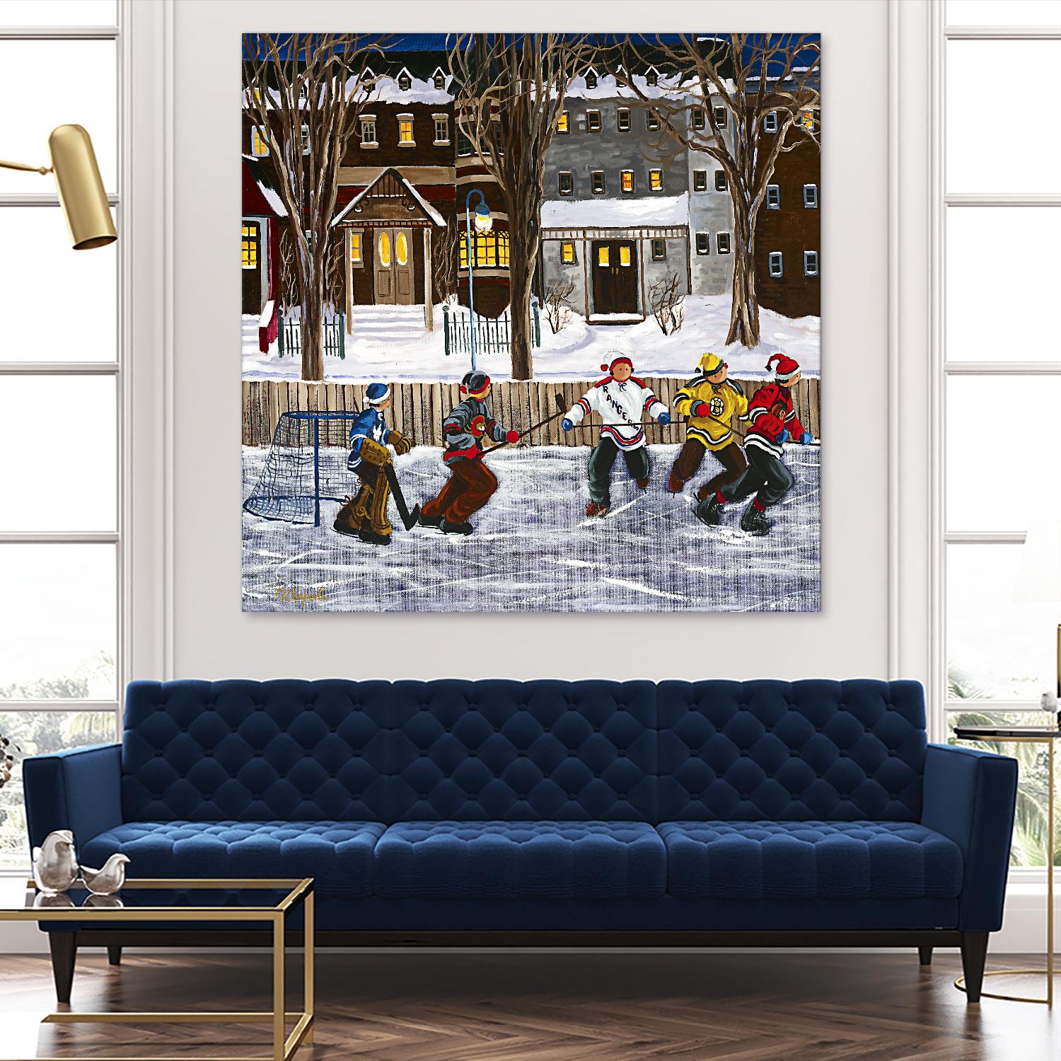 Sans titre by Nicole Laporte on GIANT ART - red winter scenes