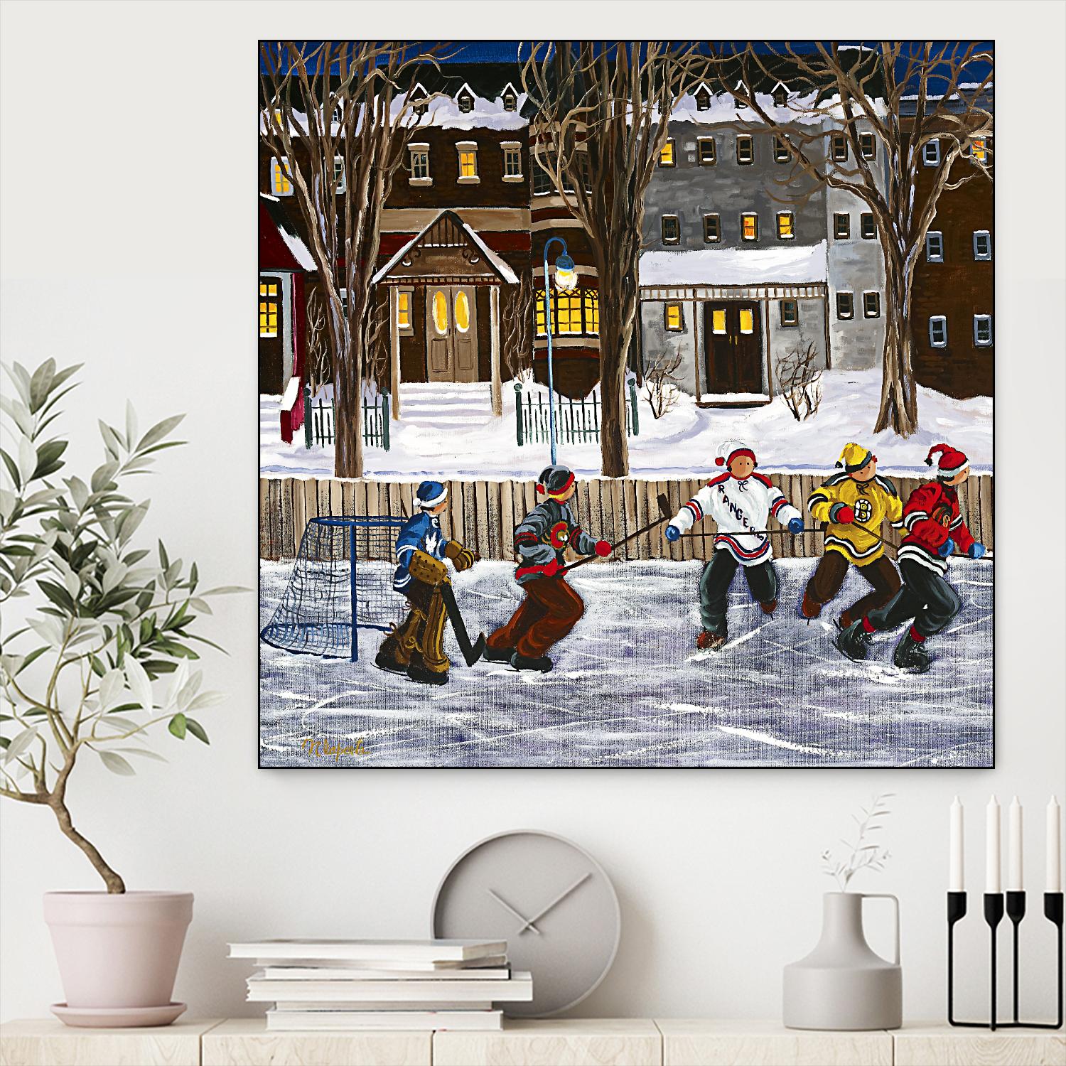 Sans titre by Nicole Laporte on GIANT ART - red winter scenes