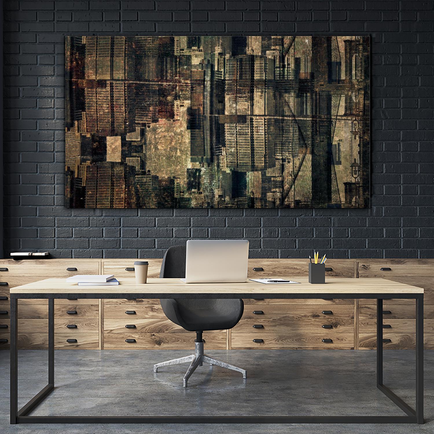 Urban Patchwork I by Jean-François Dupuis on GIANT ART - beige city scene