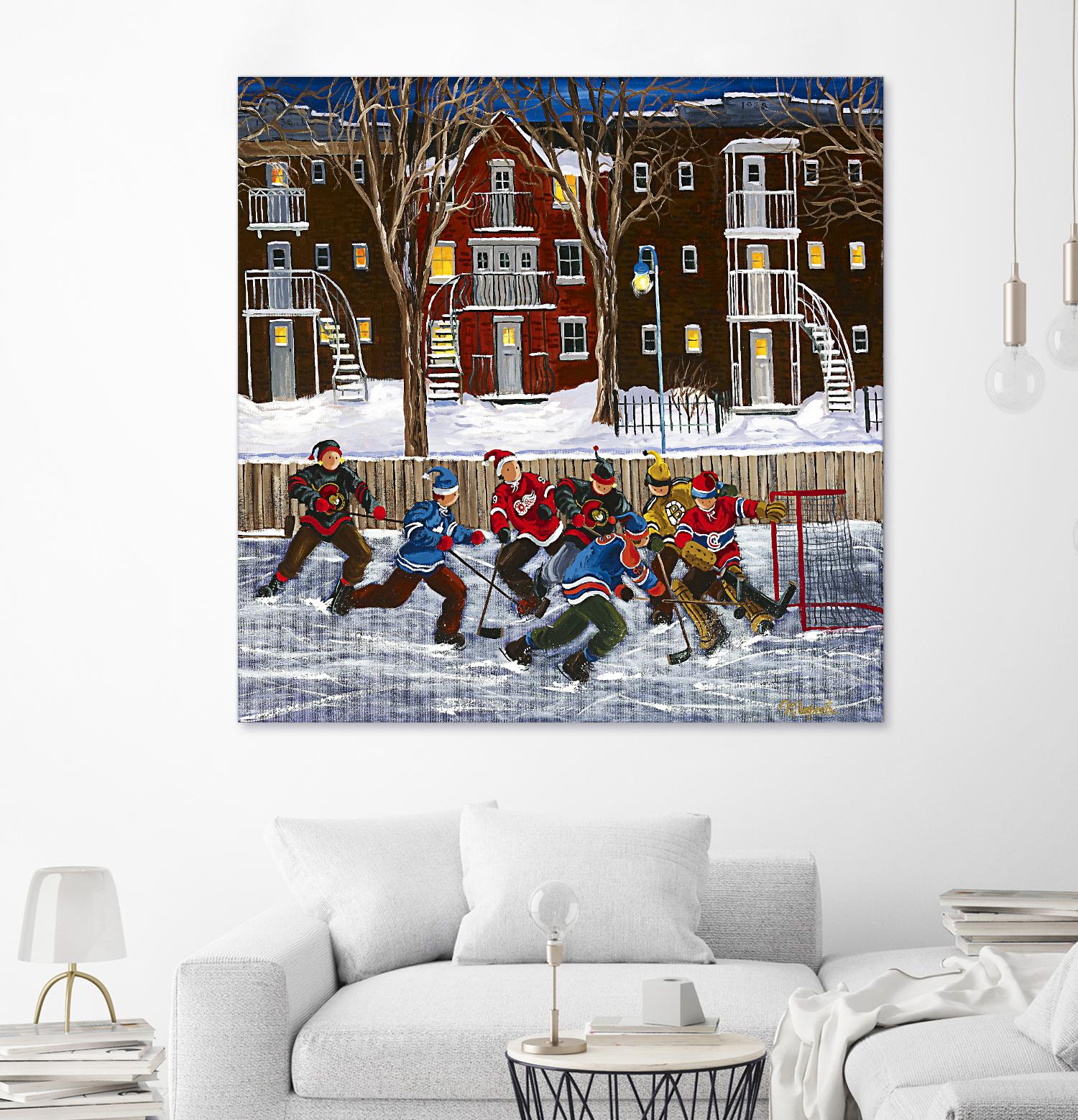 After School 1 by Nicole Laporte on GIANT ART - white art for kids hockey
