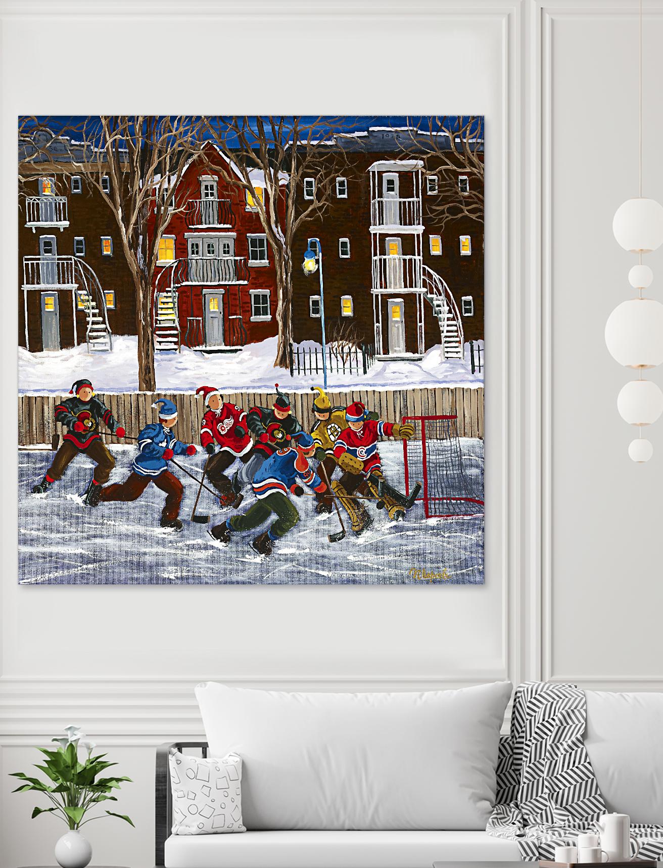 After School 1 by Nicole Laporte on GIANT ART - white art for kids hockey