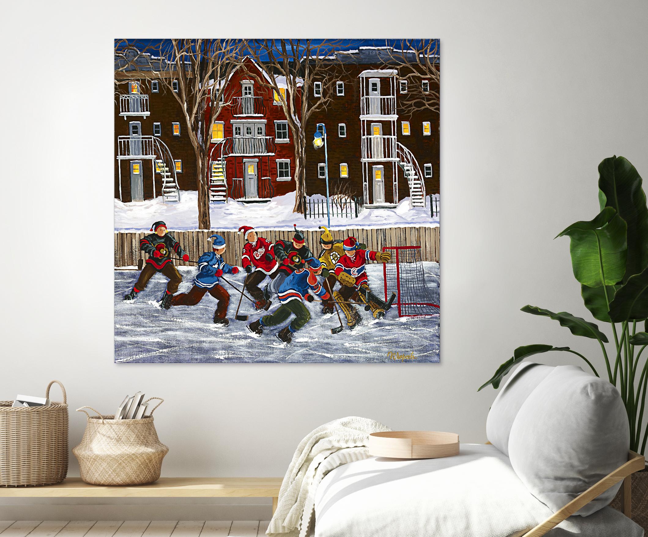 After School 1 by Nicole Laporte on GIANT ART - white art for kids hockey