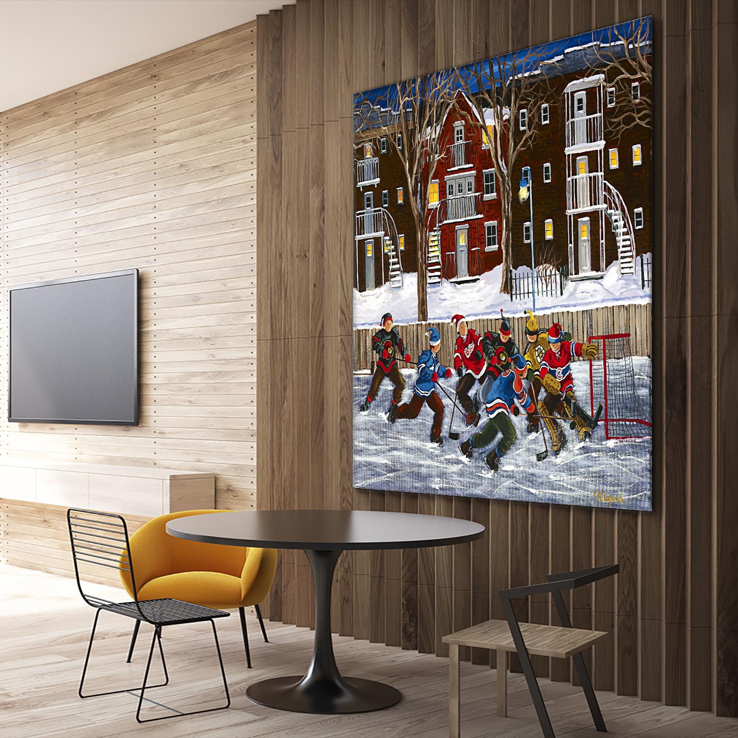 After School 1 by Nicole Laporte on GIANT ART - white art for kids hockey