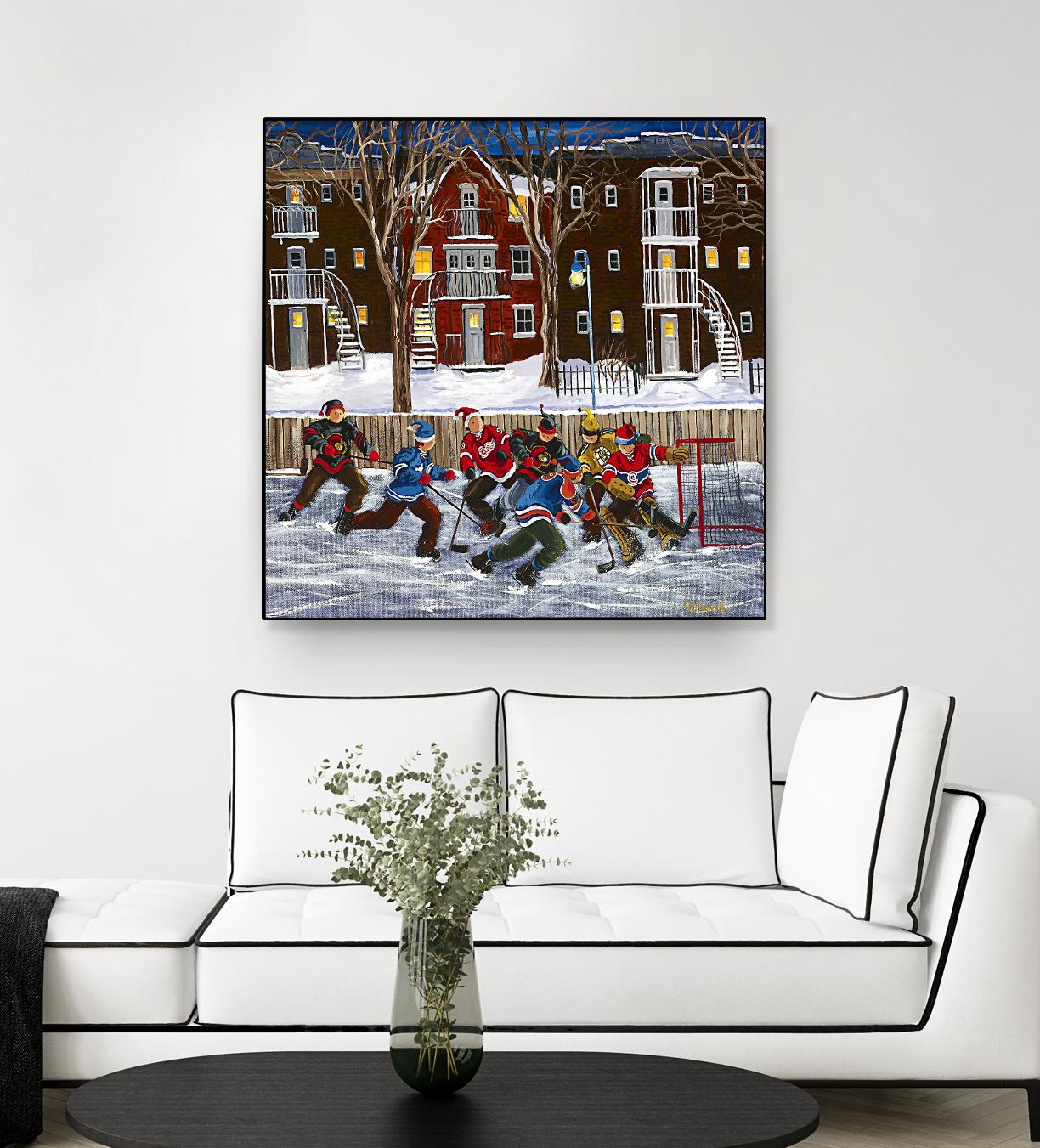 After School 1 by Nicole Laporte on GIANT ART - white art for kids hockey