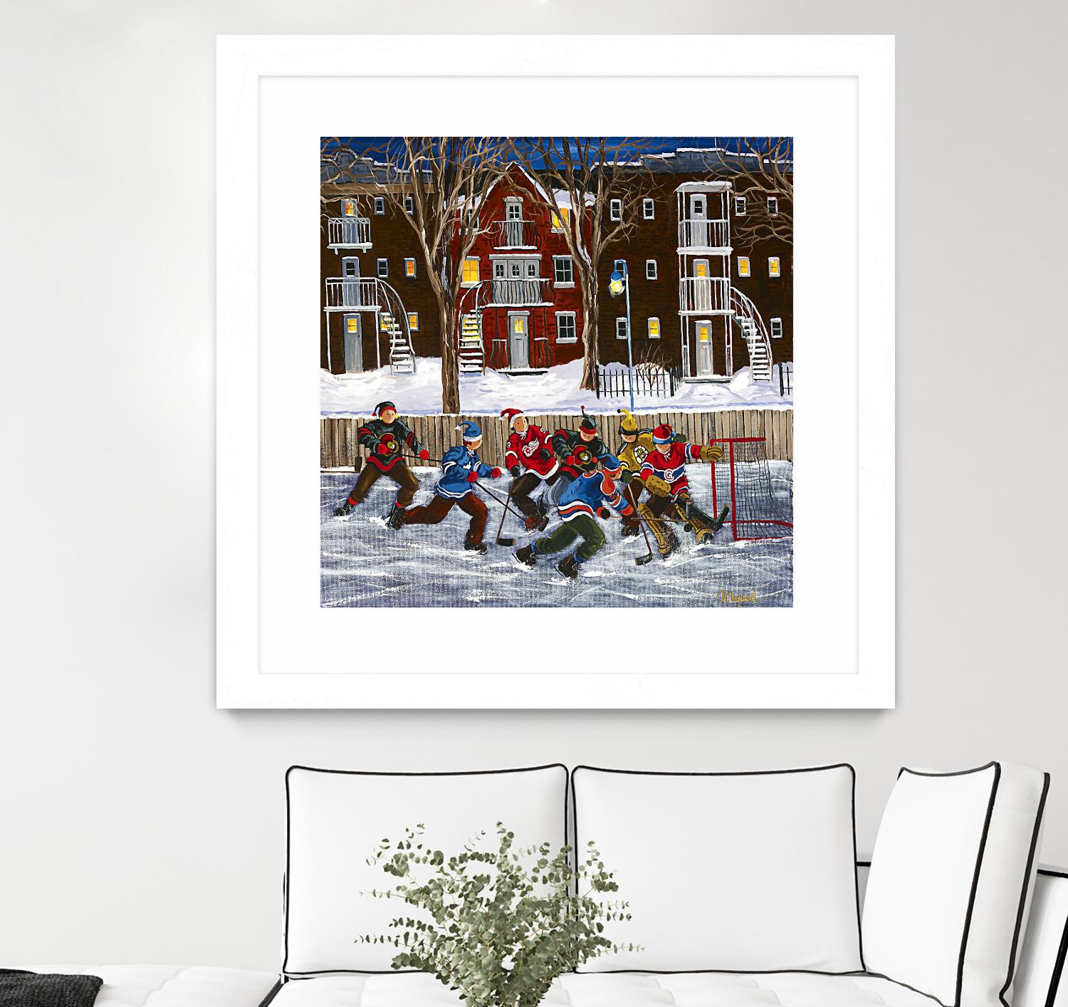 After School 1 by Nicole Laporte on GIANT ART - white art for kids hockey