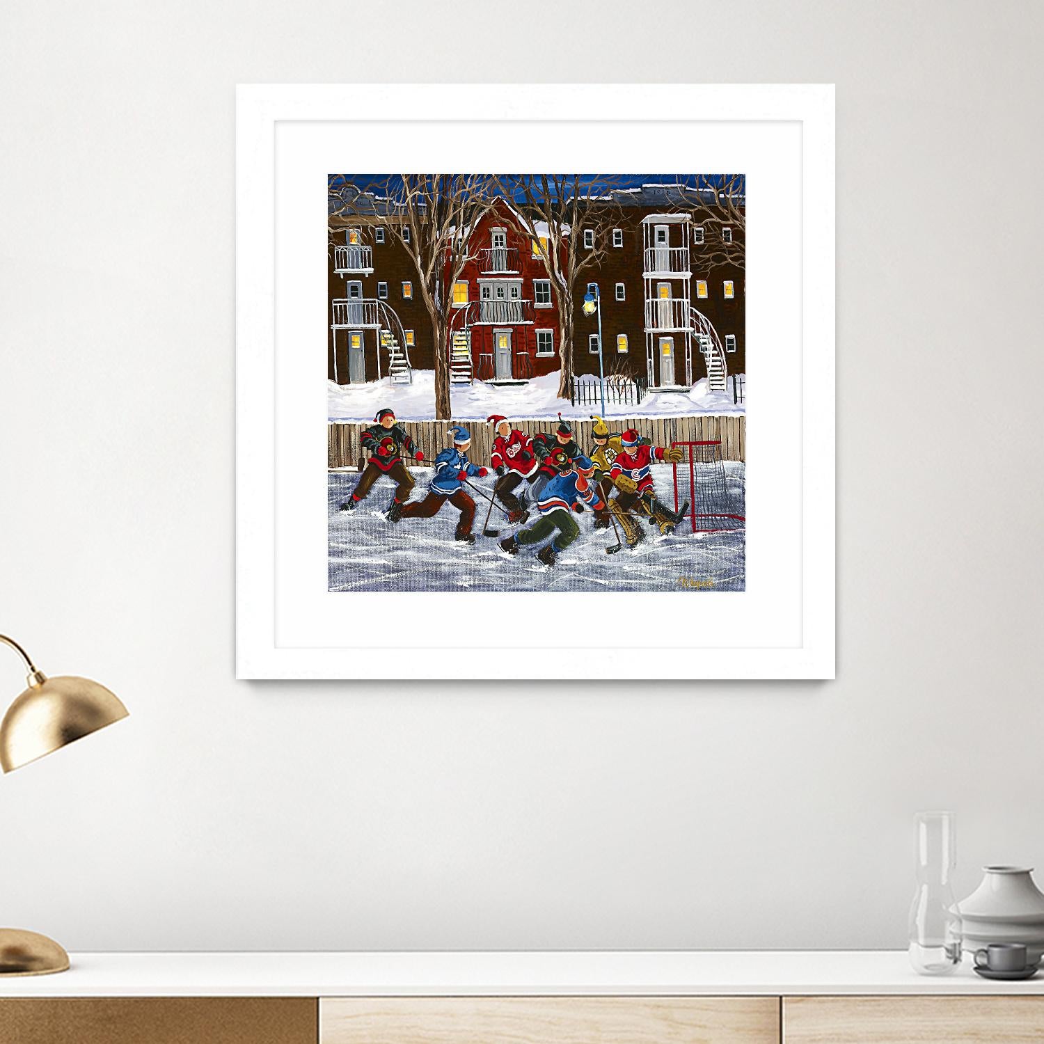 After School 1 by Nicole Laporte on GIANT ART - white art for kids hockey