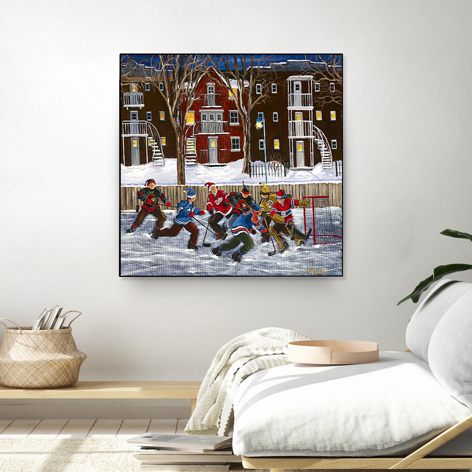 After School 1 by Nicole Laporte on GIANT ART - white art for kids hockey
