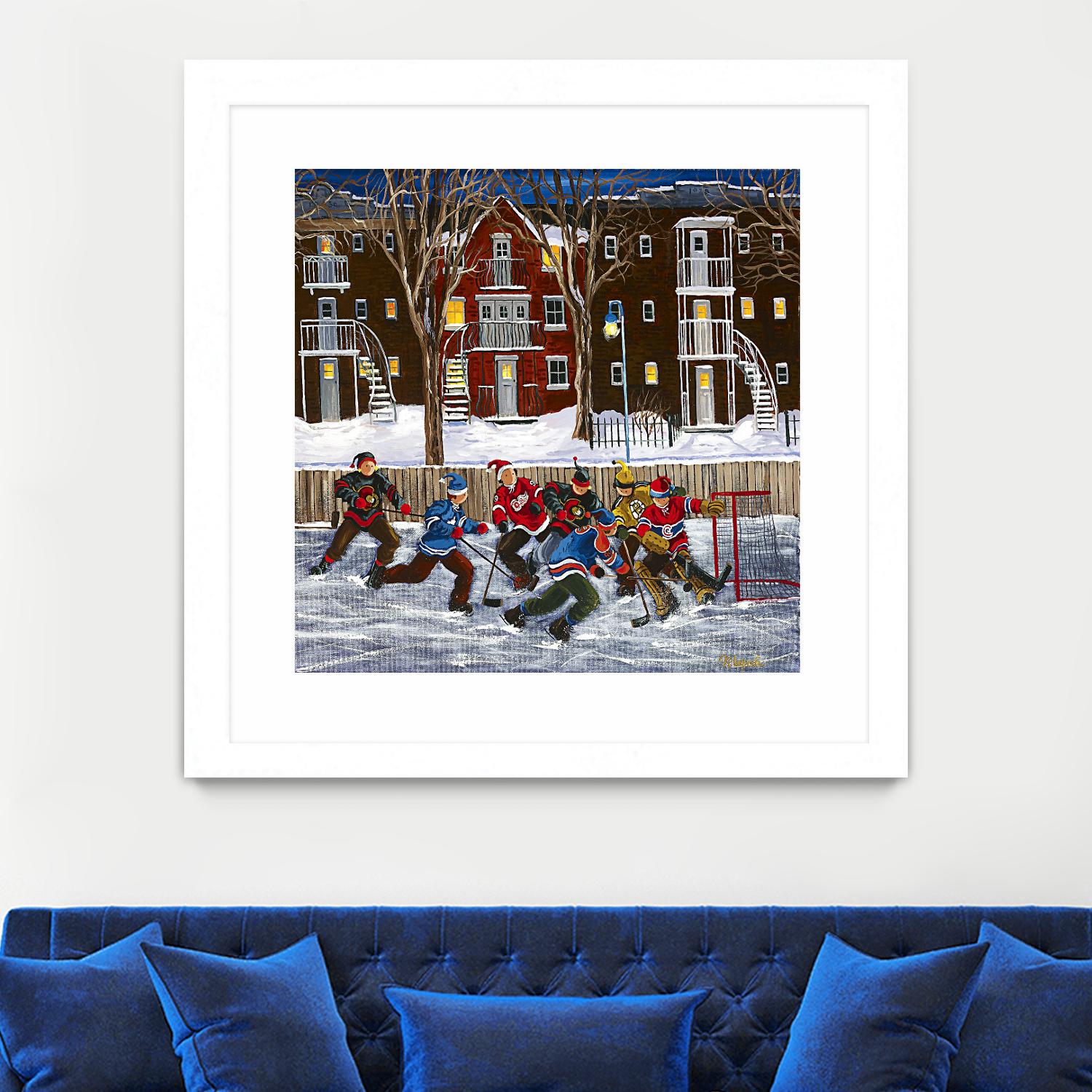 After School 1 by Nicole Laporte on GIANT ART - white art for kids hockey