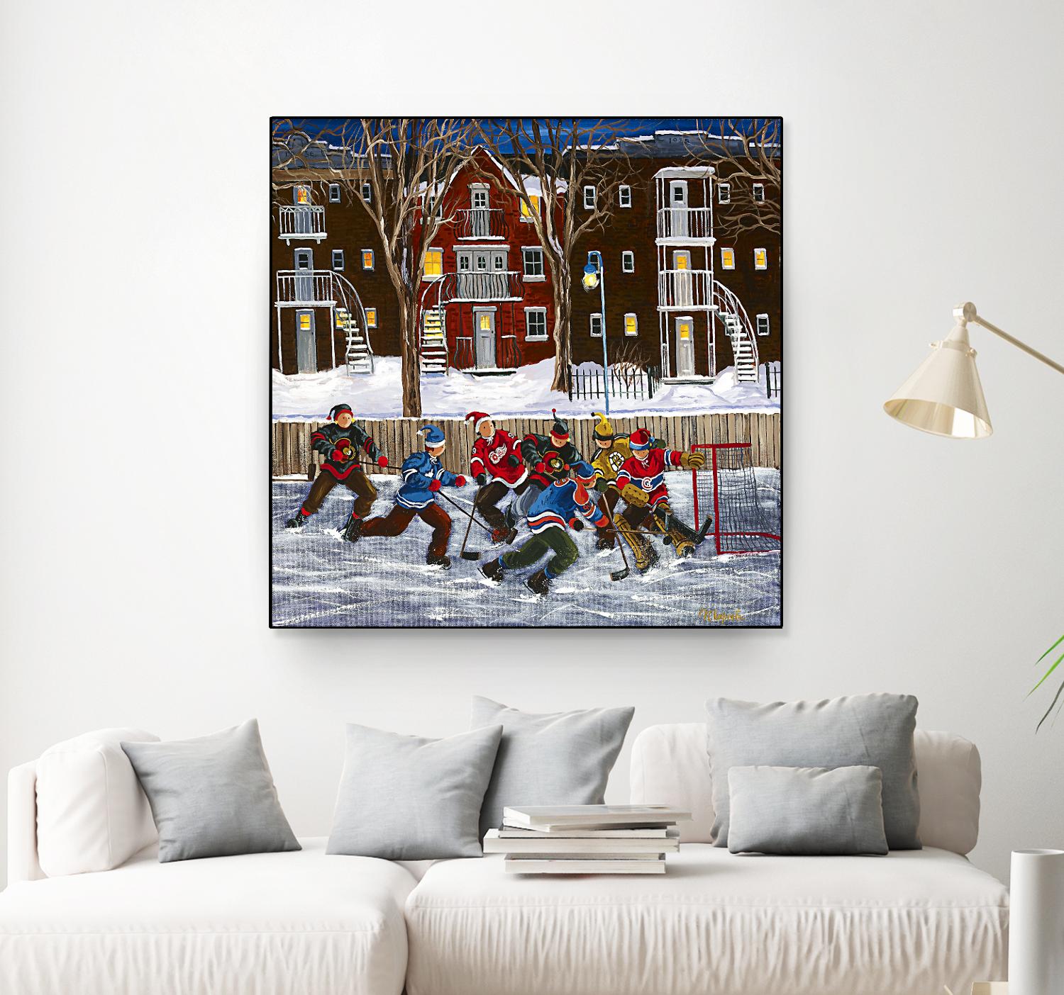 After School 1 by Nicole Laporte on GIANT ART - white art for kids hockey